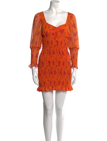 For Love & Lemons Dresses Floral Print Mini Dress S