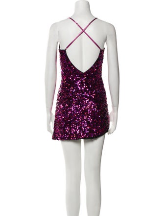 For Love & Lemons V-Neck Mini Dress