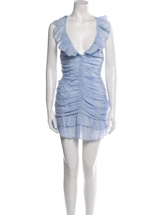 For Love & Lemons V-Neck Mini Dress