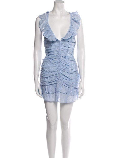 For Love & Lemons V-Neck Mini Dress