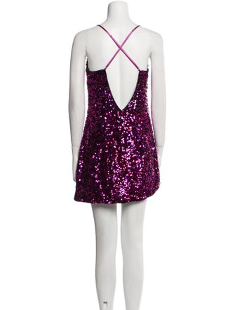 For Love & Lemons V-Neck Mini Dress