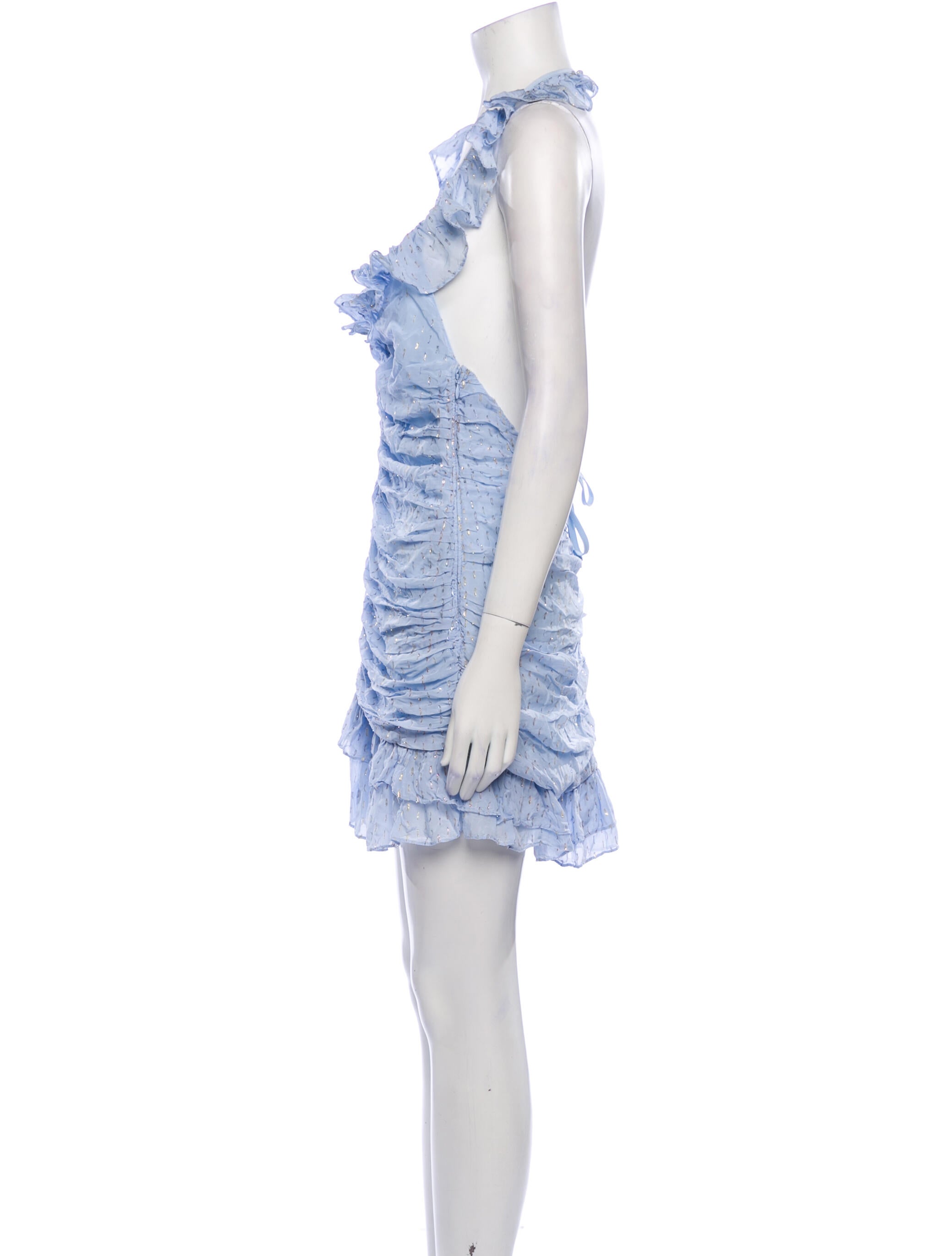 For Love & Lemons Plunge Neckline Mini Dress