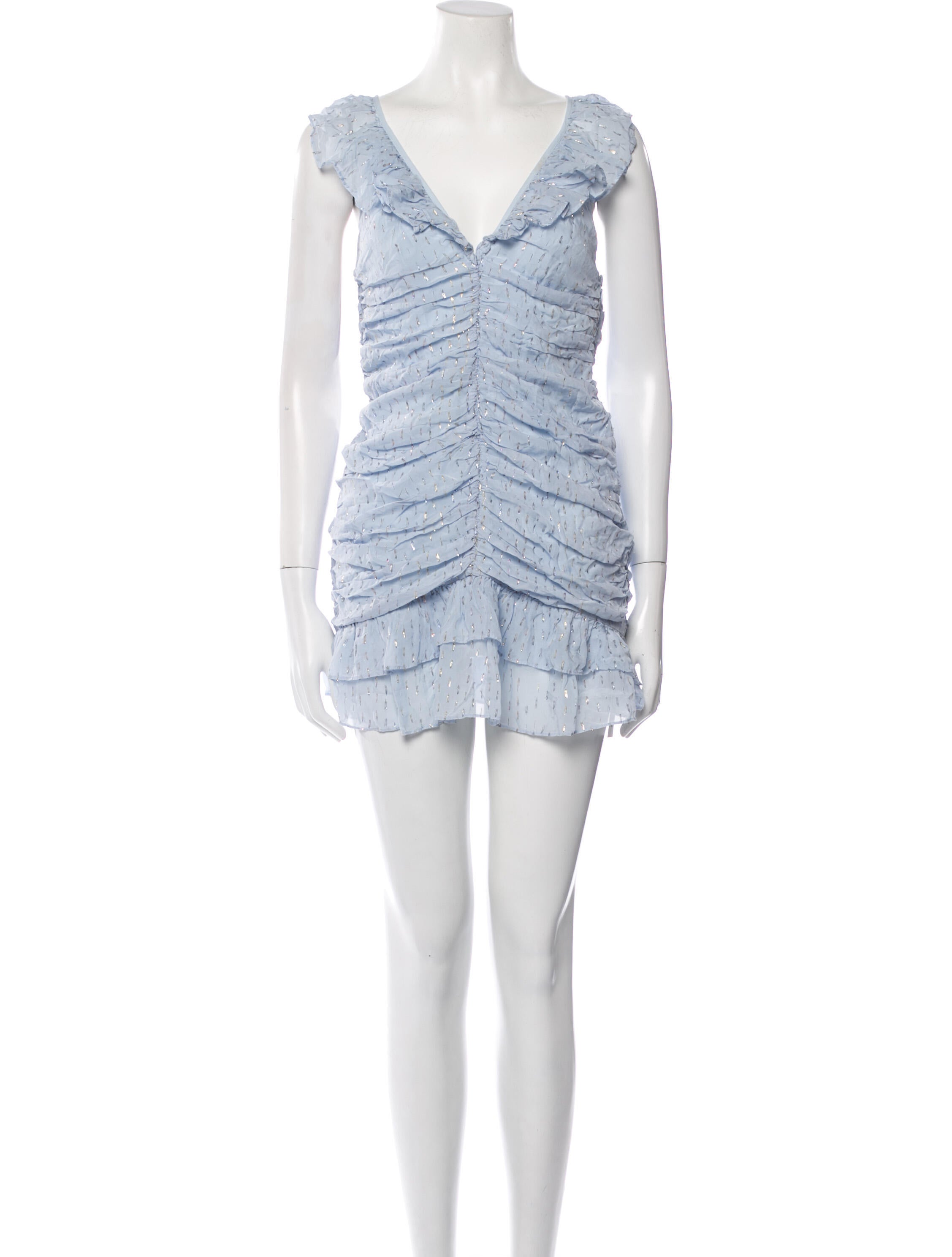 For Love & Lemons Printed Mini Dress - Blue Dresses, Clothing - WFLLE54262  | The RealReal
