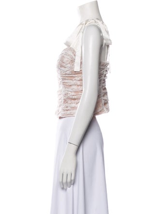 For Love & Lemons Square Neckline Sleeveless Crop Top