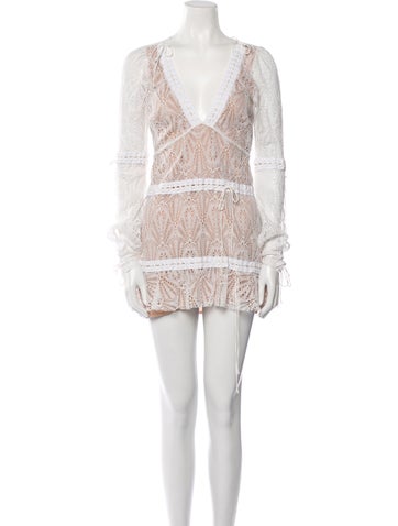 For Love & Lemons Dresses Lace Pattern Mini Dress M