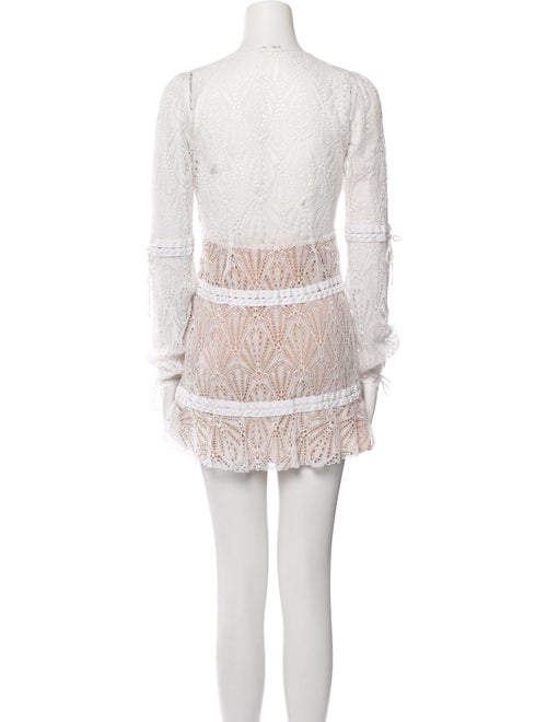 For Love & Lemons Lace Pattern Mini Dress