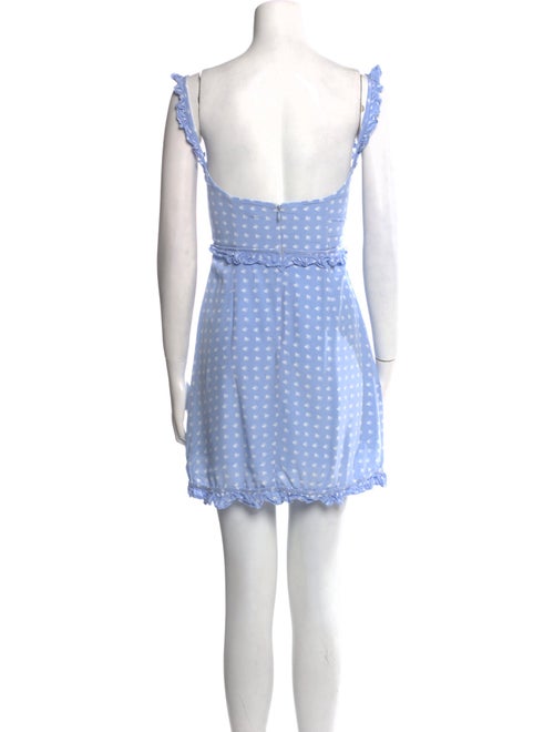 For Love & Lemons Polka Dot Print Mini Dress