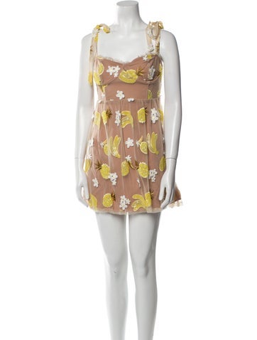 For Love & Lemons Dresses Patterned Mini Dress XXS