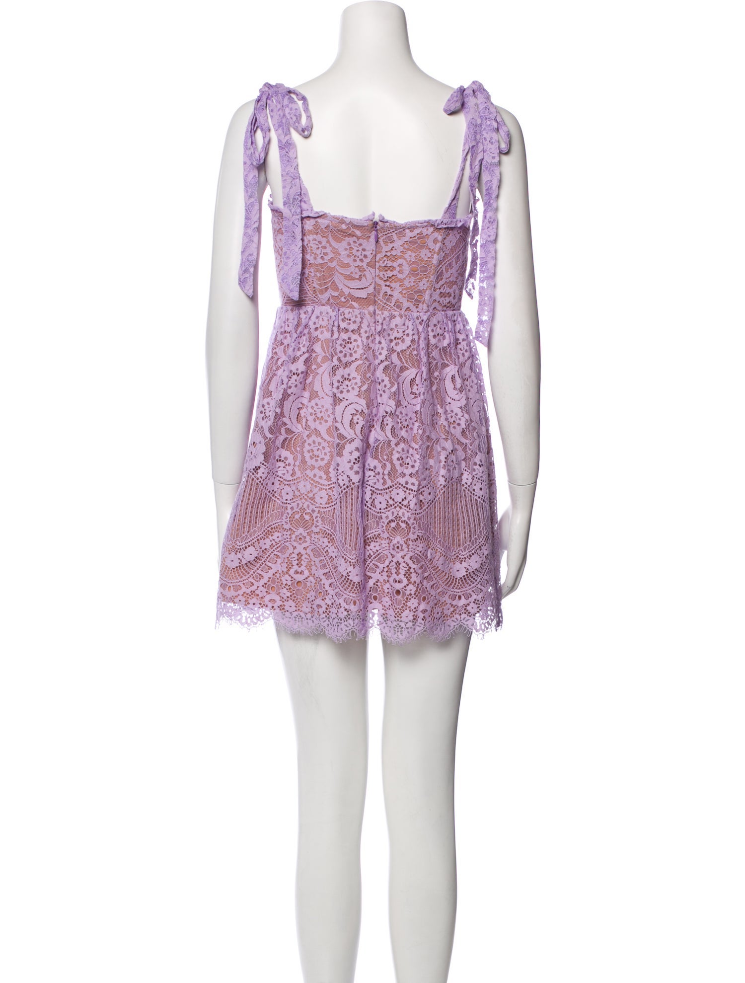 Lace Pattern Mini Dress