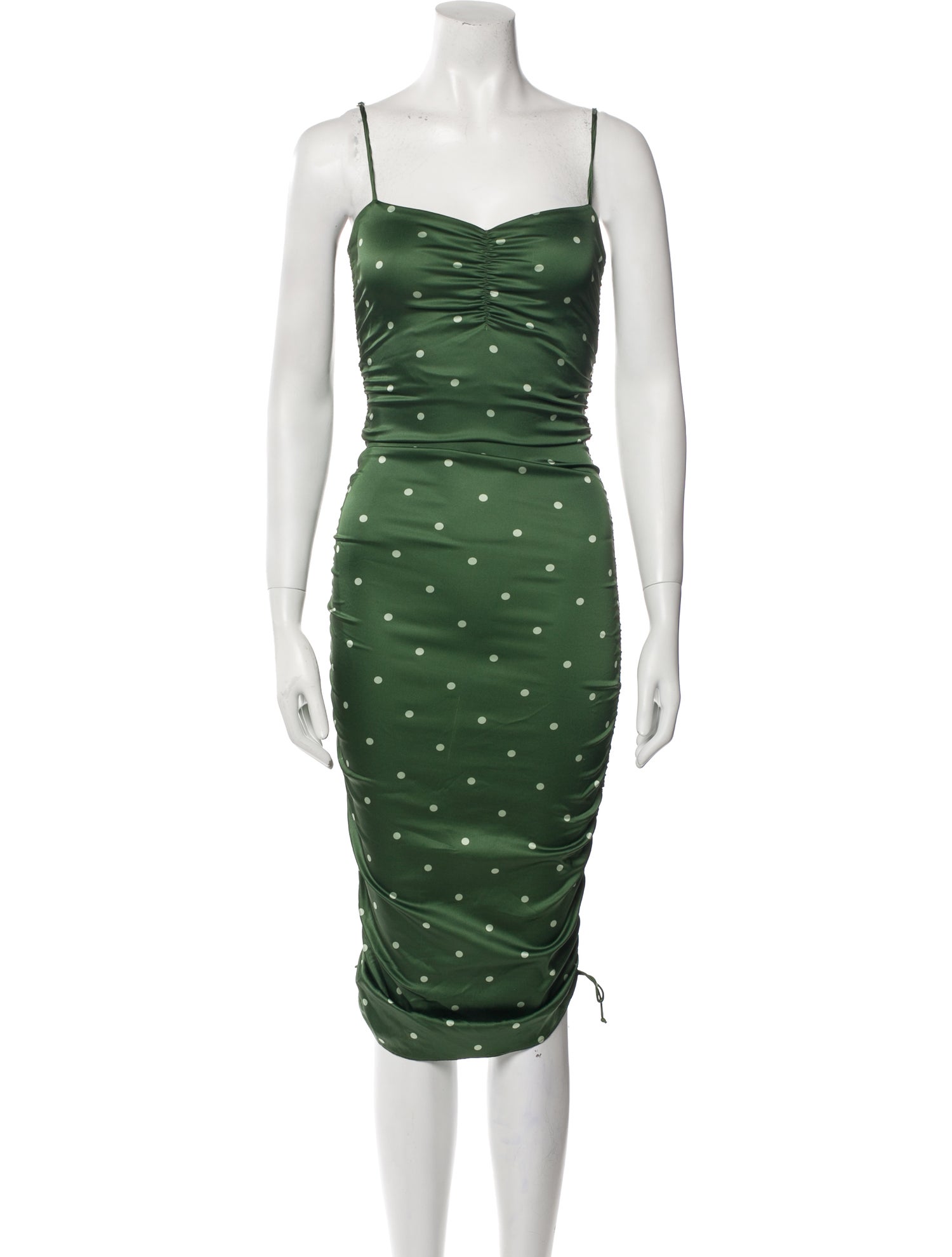 Polka Dot Print Midi Length Dress