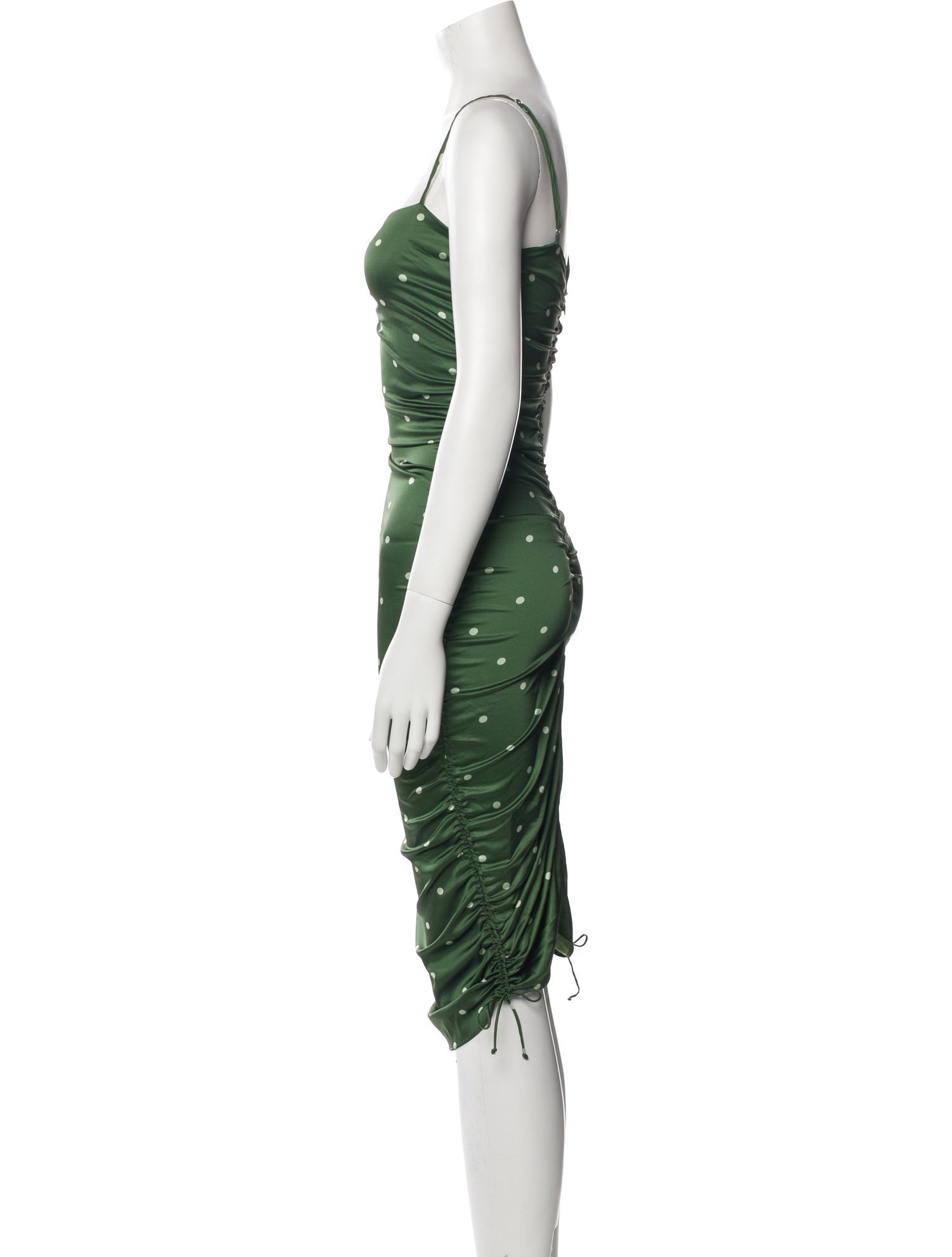 For Love & Lemons Polka Dot Print Midi Length Dress - Green Dresses,  Clothing - WFLLE54329 | The RealReal