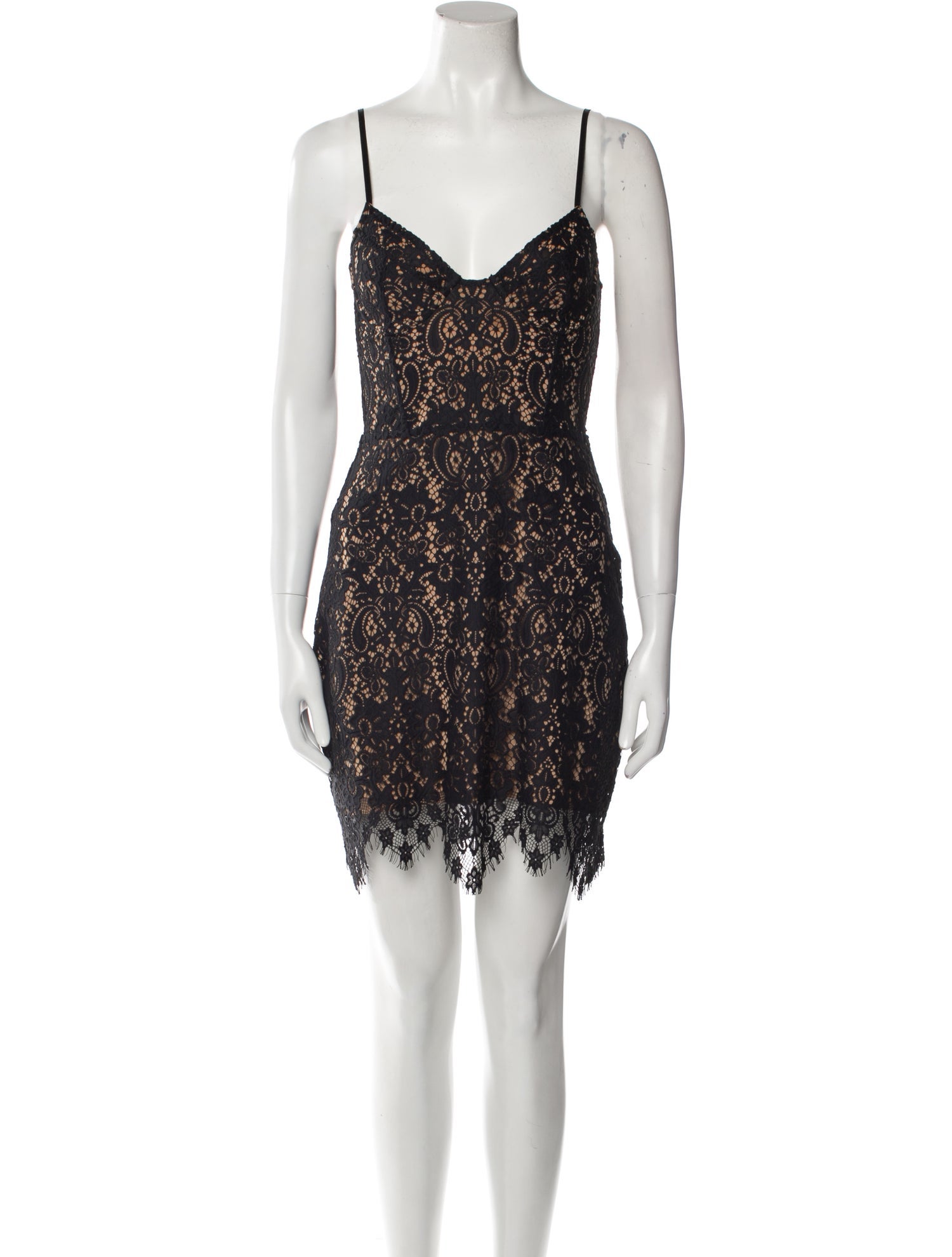 For Love & Lemons Lace Pattern Mini Dress
