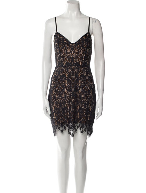For Love & Lemons Lace Pattern Mini Dress