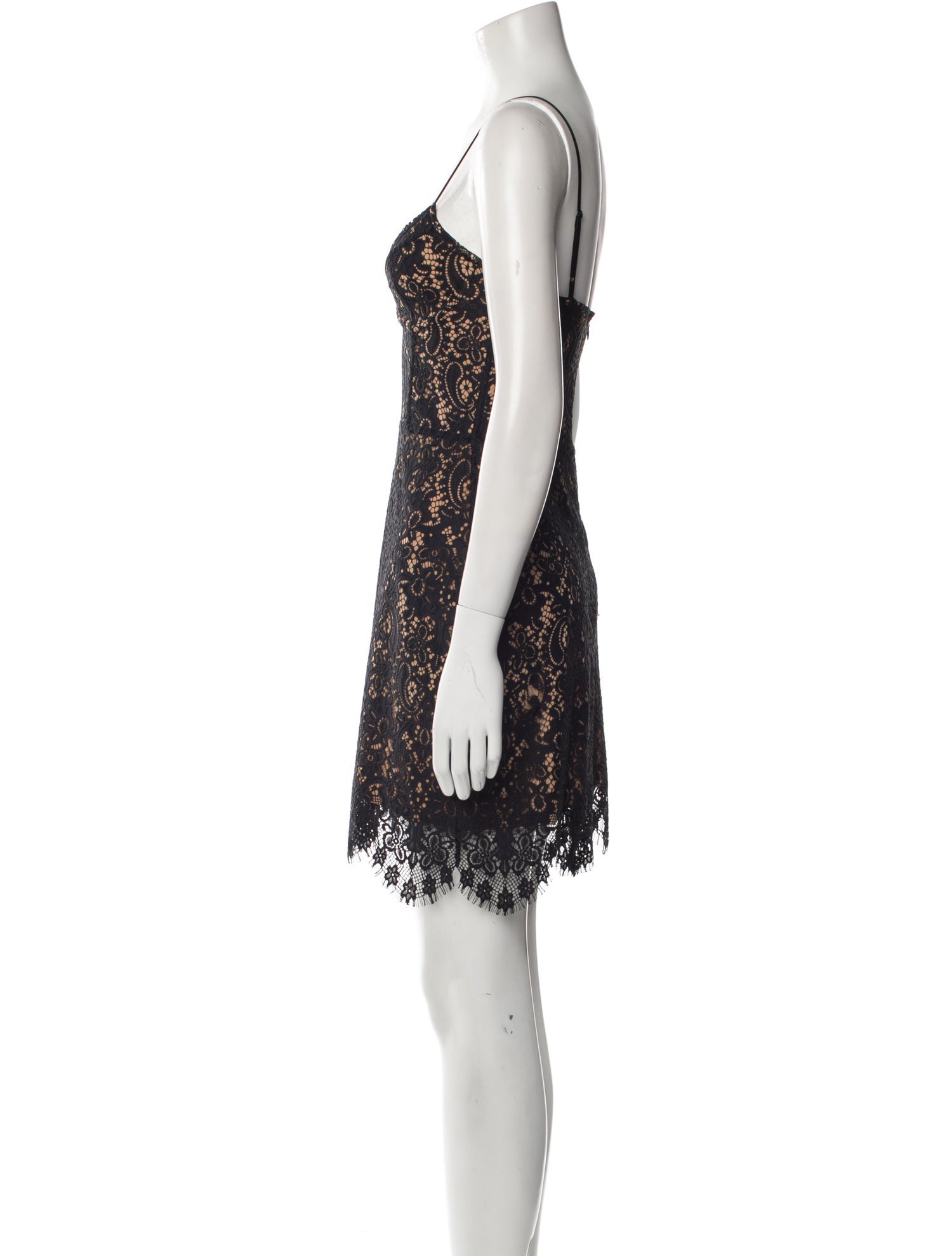 For Love & Lemons Lace Pattern Mini Dress