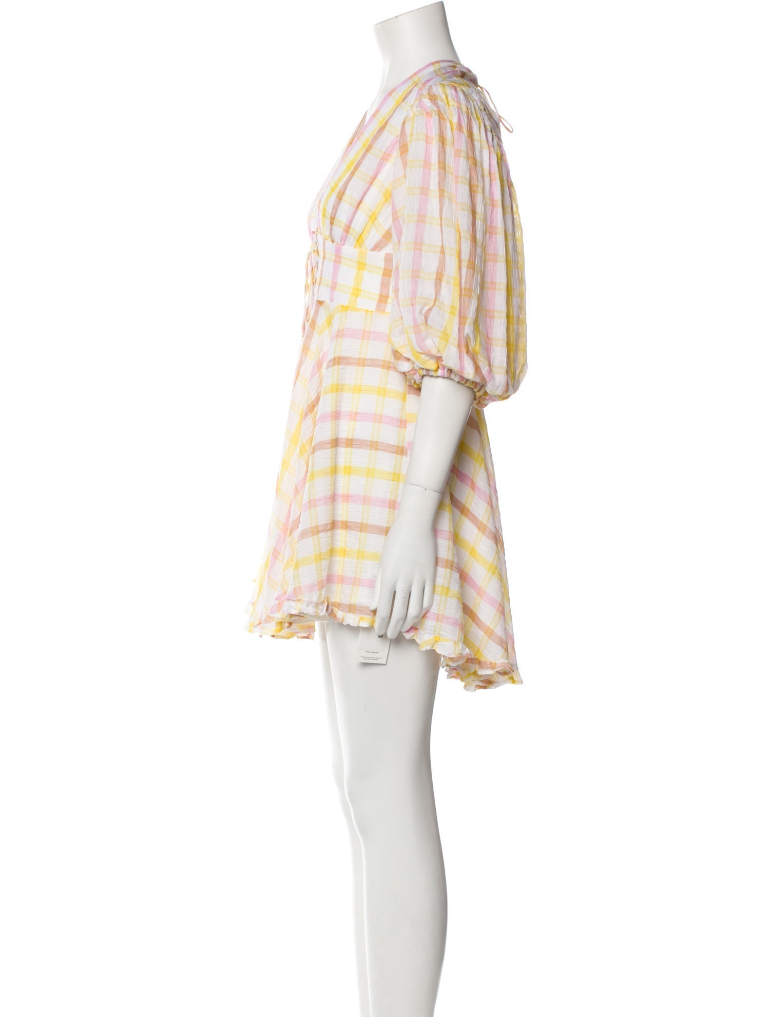 For Love & Lemons Plaid Print Mini Dress