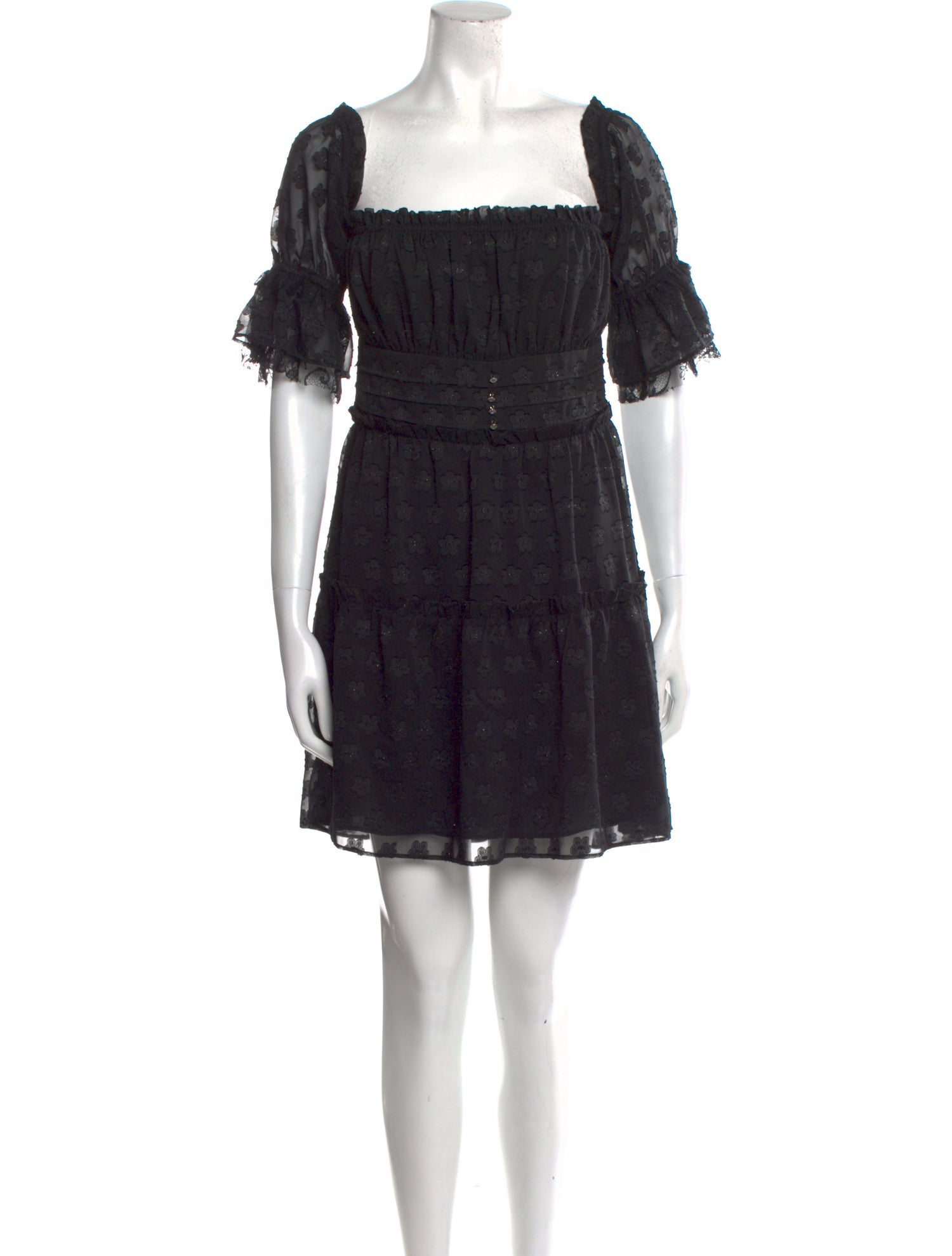 For Love & Lemons Lace Pattern Mini Dress