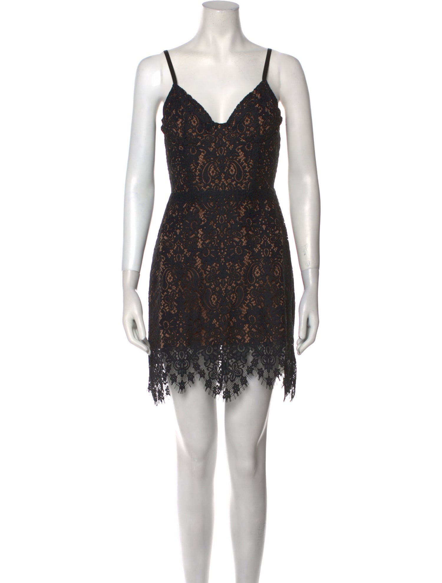 For Love & Lemons Lace Pattern Mini Dress