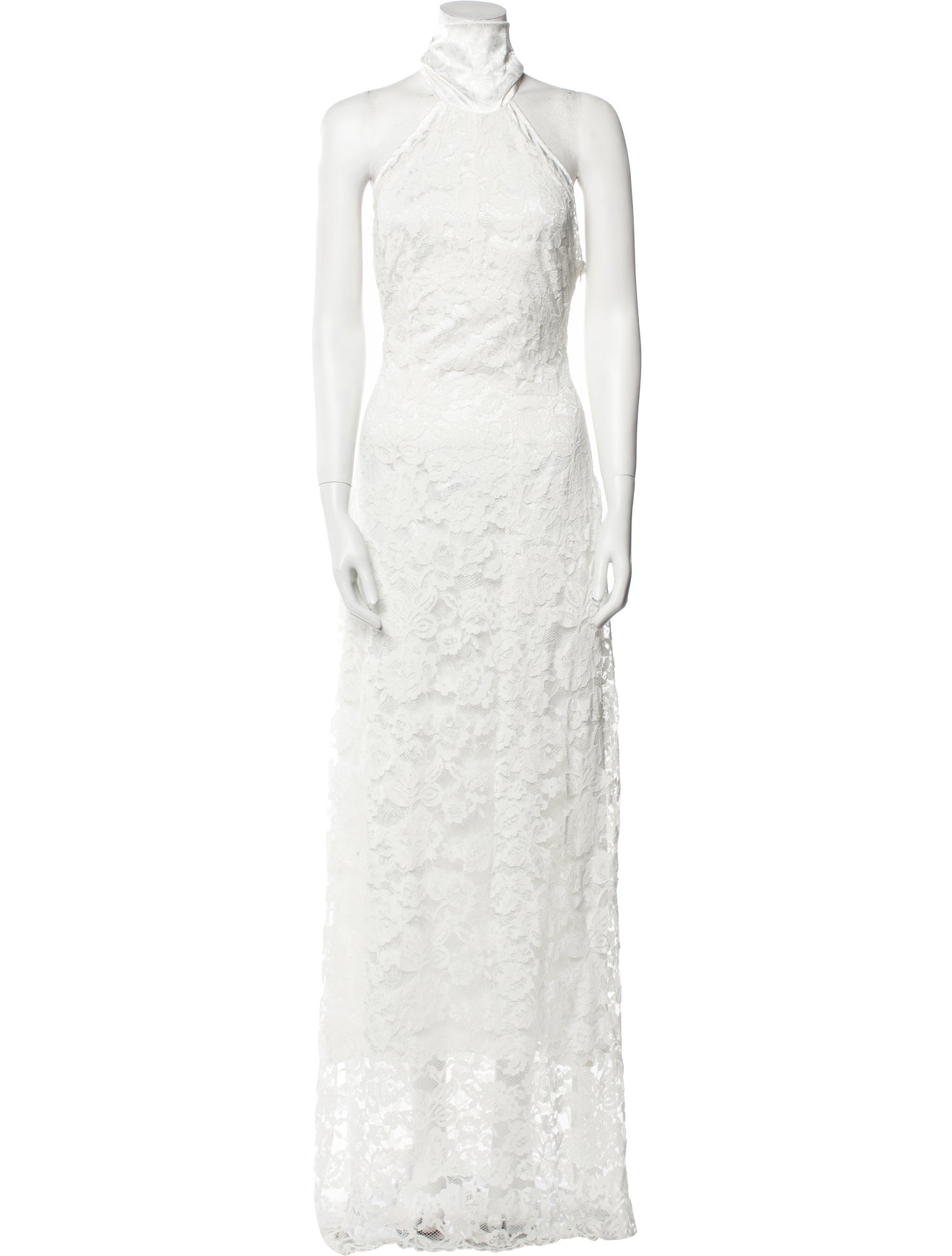 Long Dress with Lace Bodice and Straps Lemon