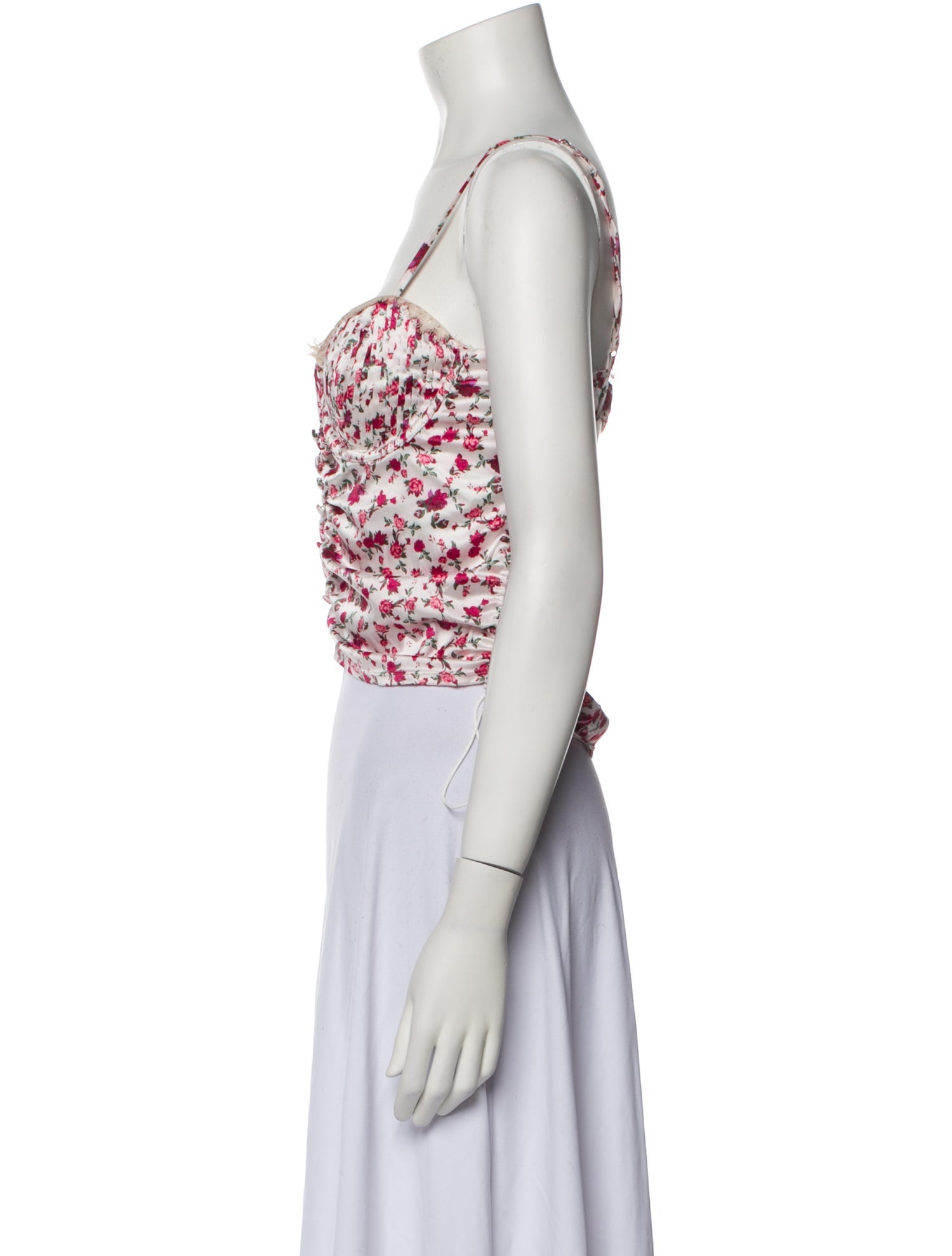 Sew In Love Full Size Wrinkle-Free Floral Notched Top