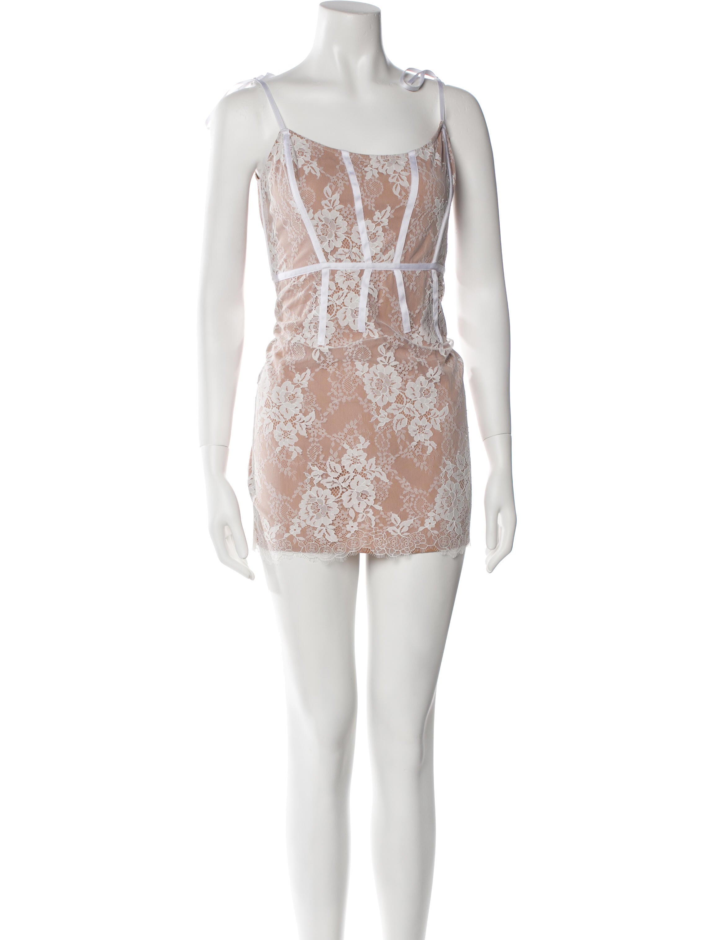 For Love & Lemons Lace Pattern Mini Dress