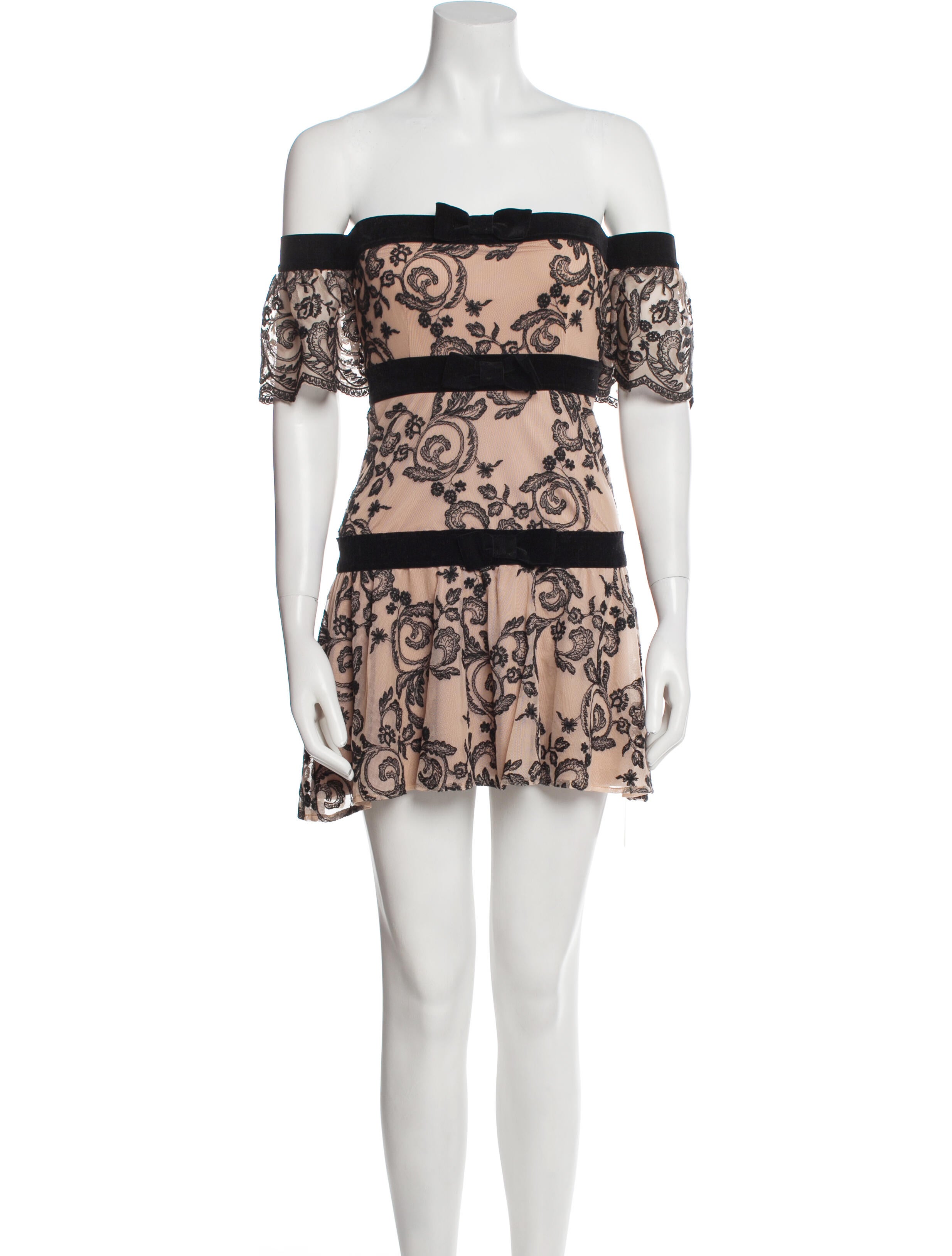 Lovelo Off White Fruity Floral Print Mini Dress