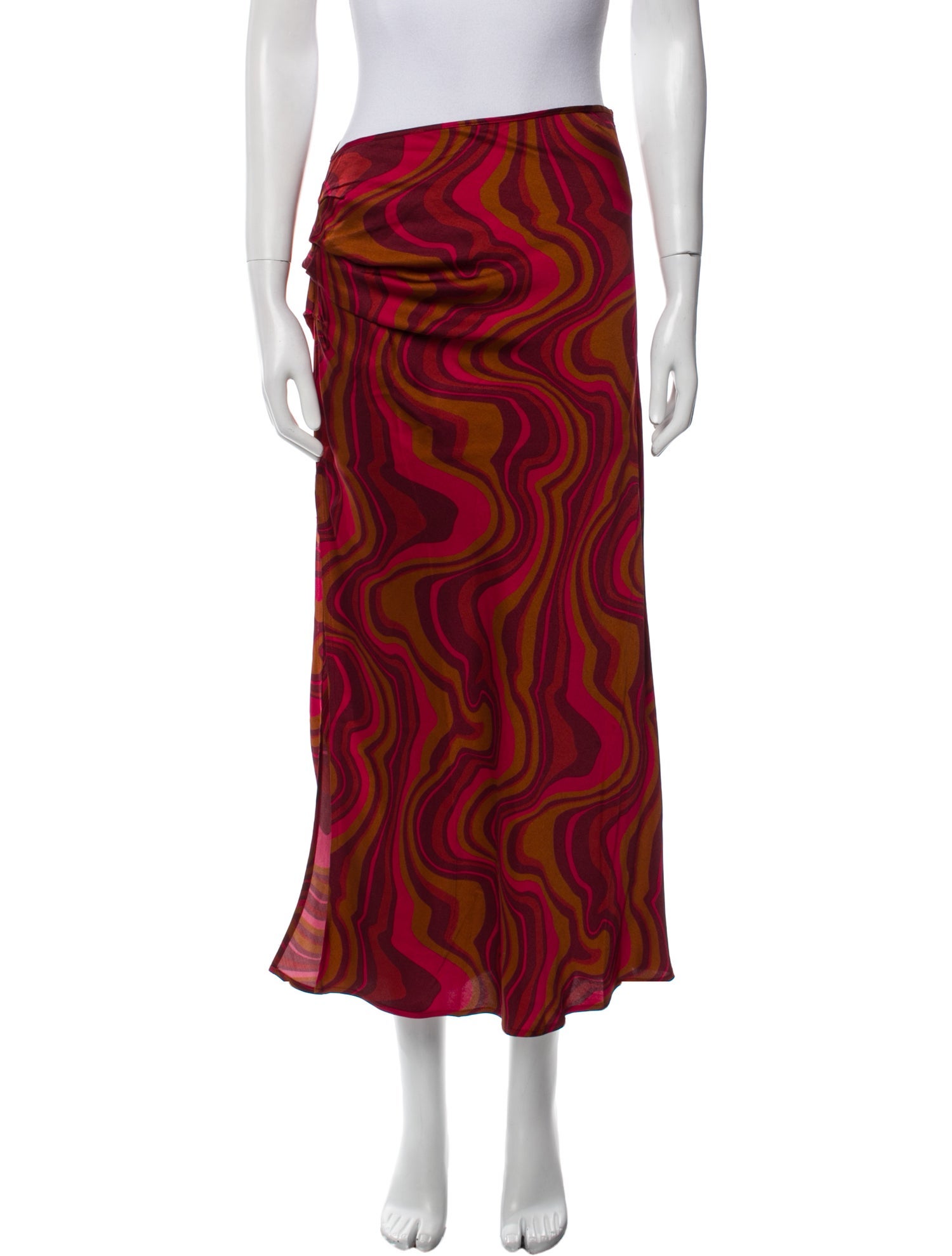 For Love & Lemons Printed Midi Length Skirt w/ Tags