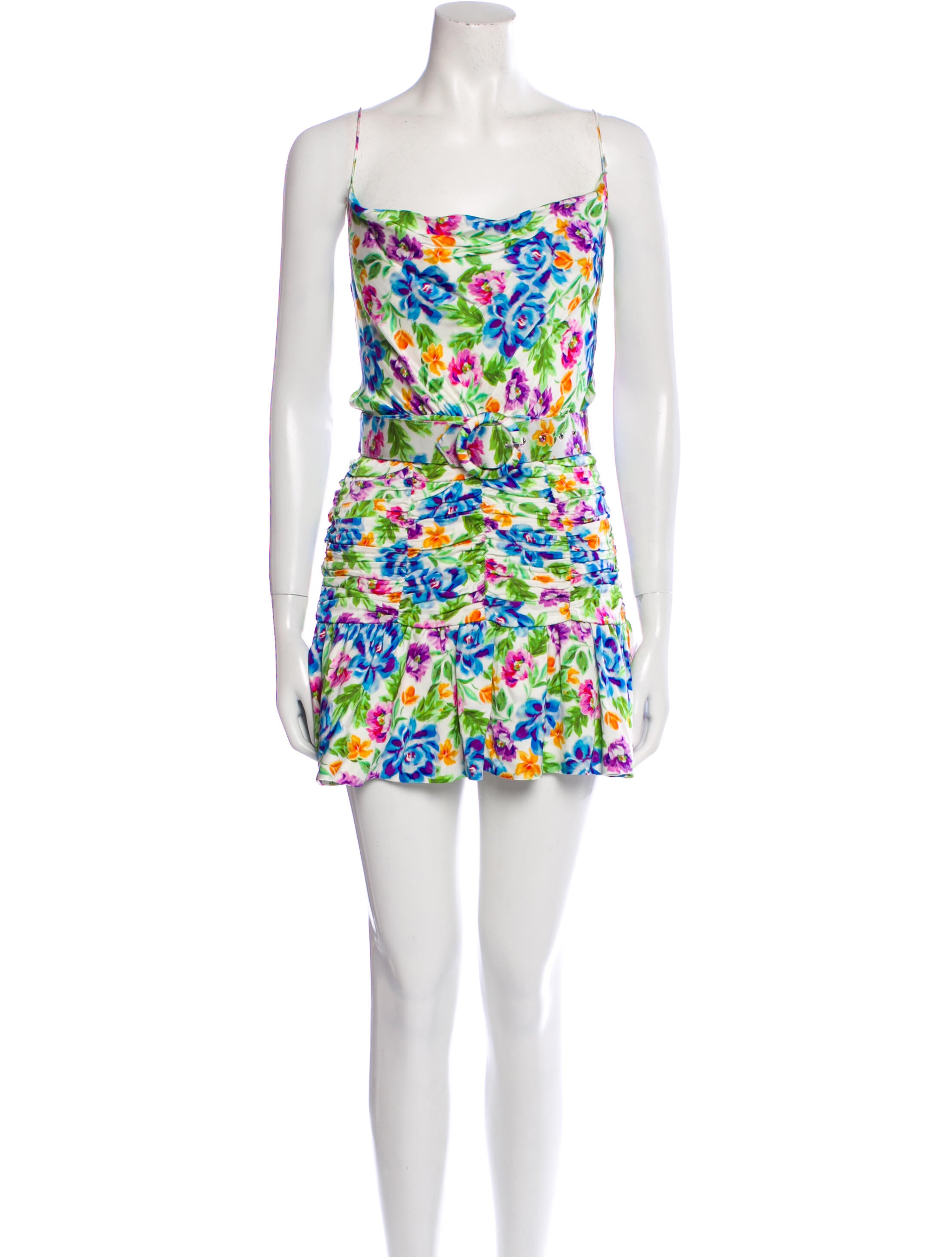 For Love & Lemons Floral Print Mini Dress