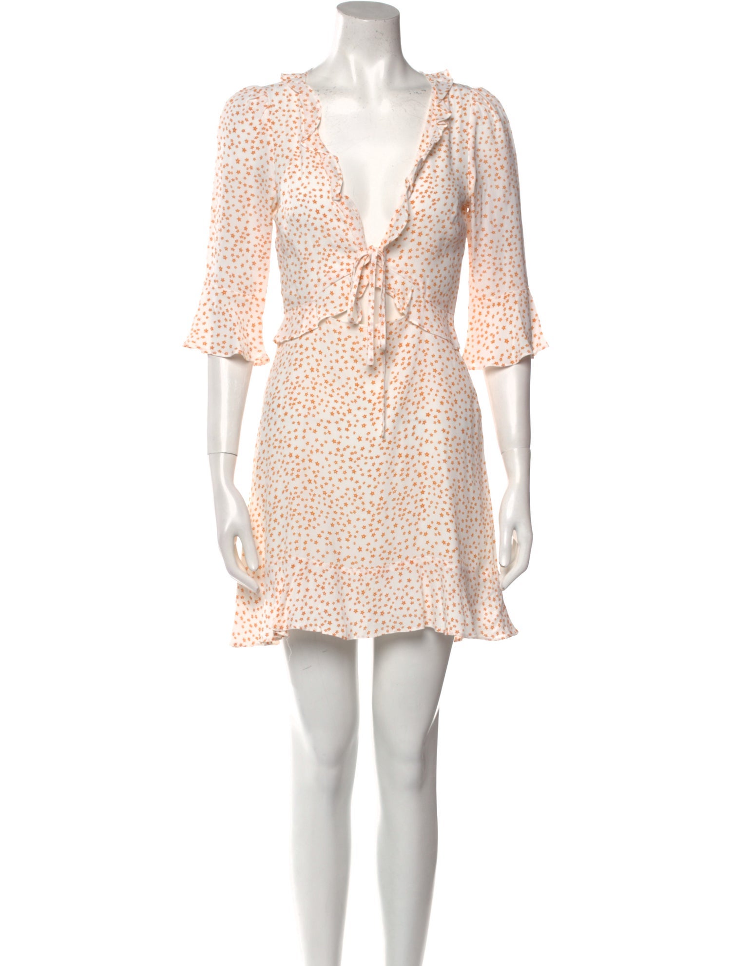 For Love & Lemons Floral Print Mini Dress