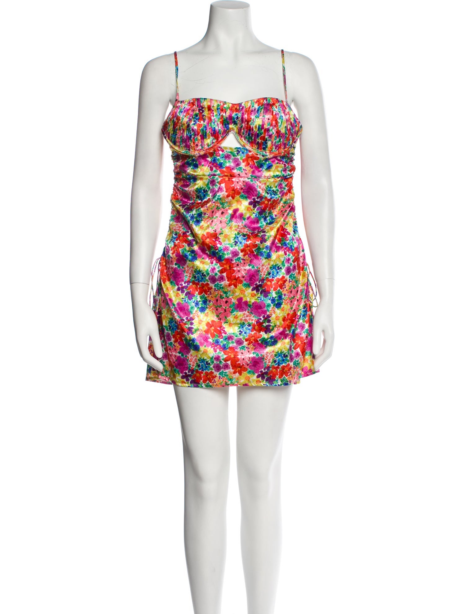 For Love & Lemons Floral Print Mini Dress