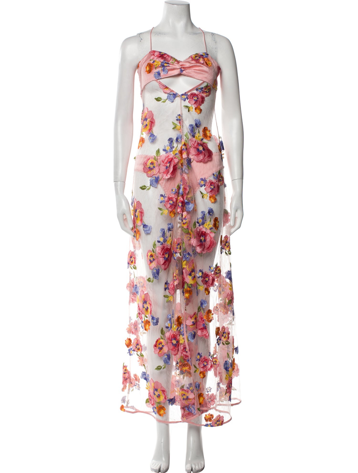 For Love & Lemons Floral Print Long Dress w/ Tags