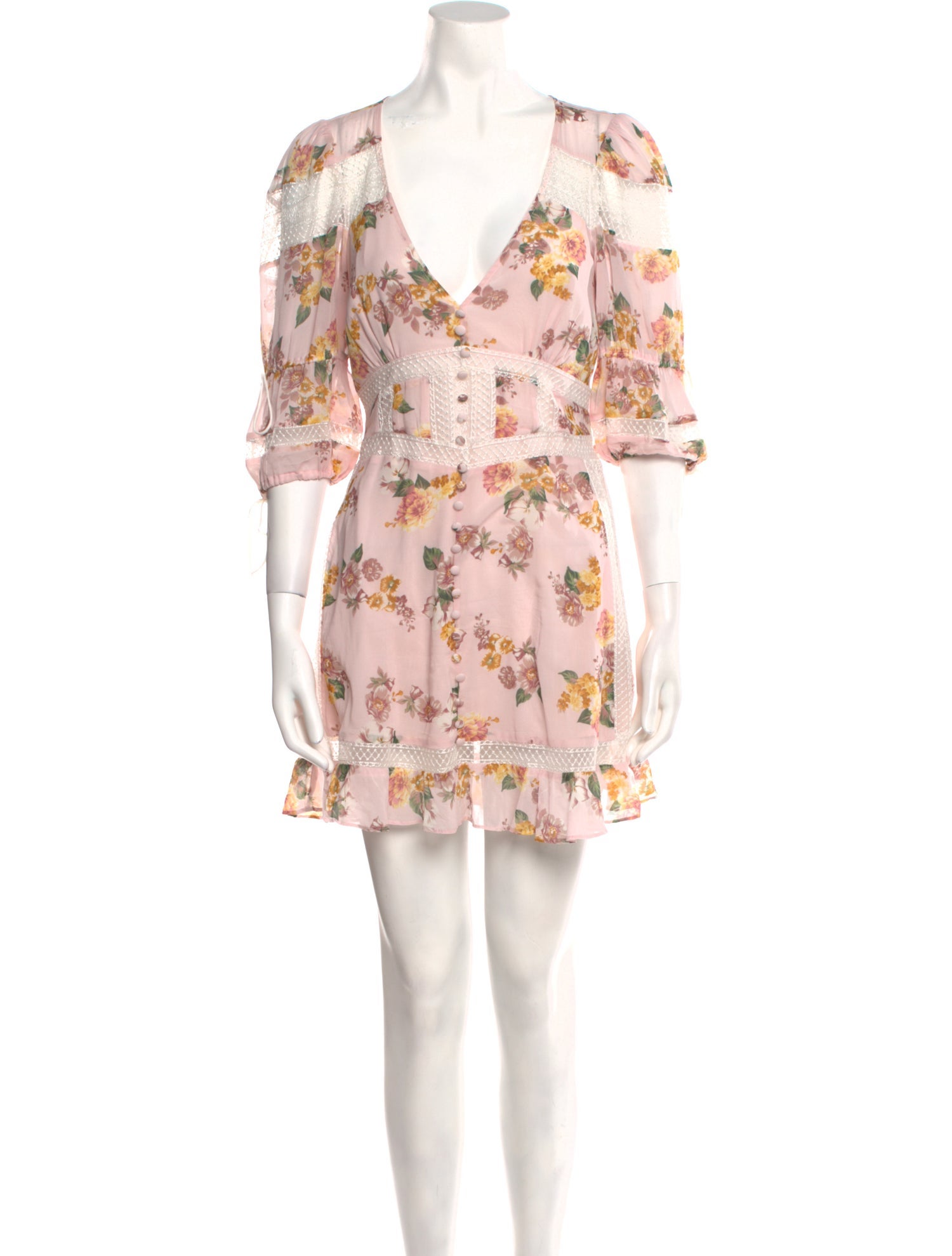 For Love & Lemons Silk Mini Dress
