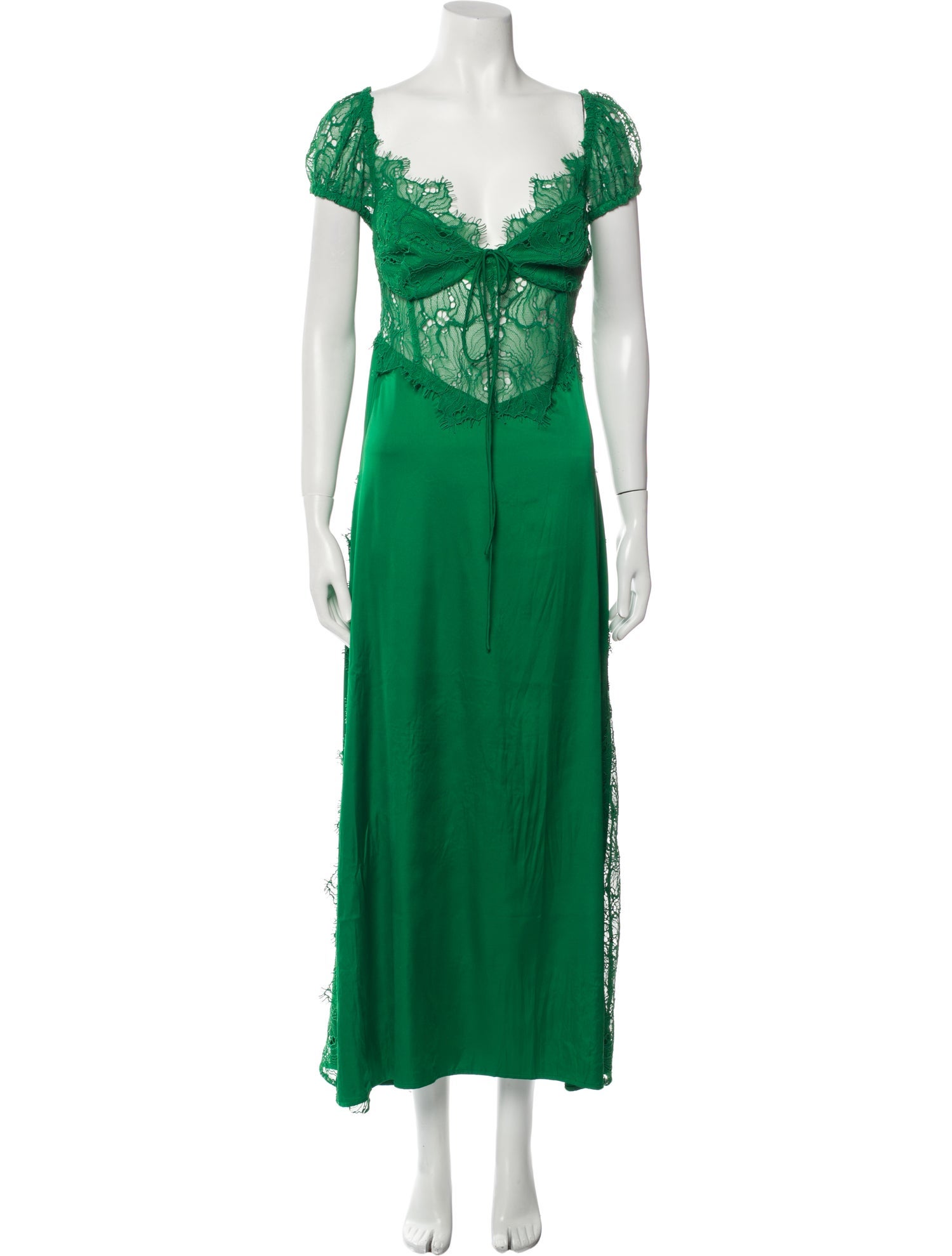 For Love & Lemons Cowl Neck Long Dress w/ Tags - Green Dresses, Clothing -  WFLLE63059 | The RealReal