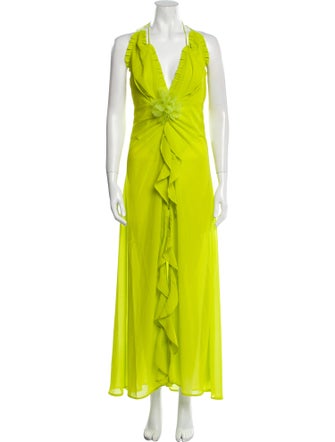 For Love & Lemons V-Neck Midi Length Dress