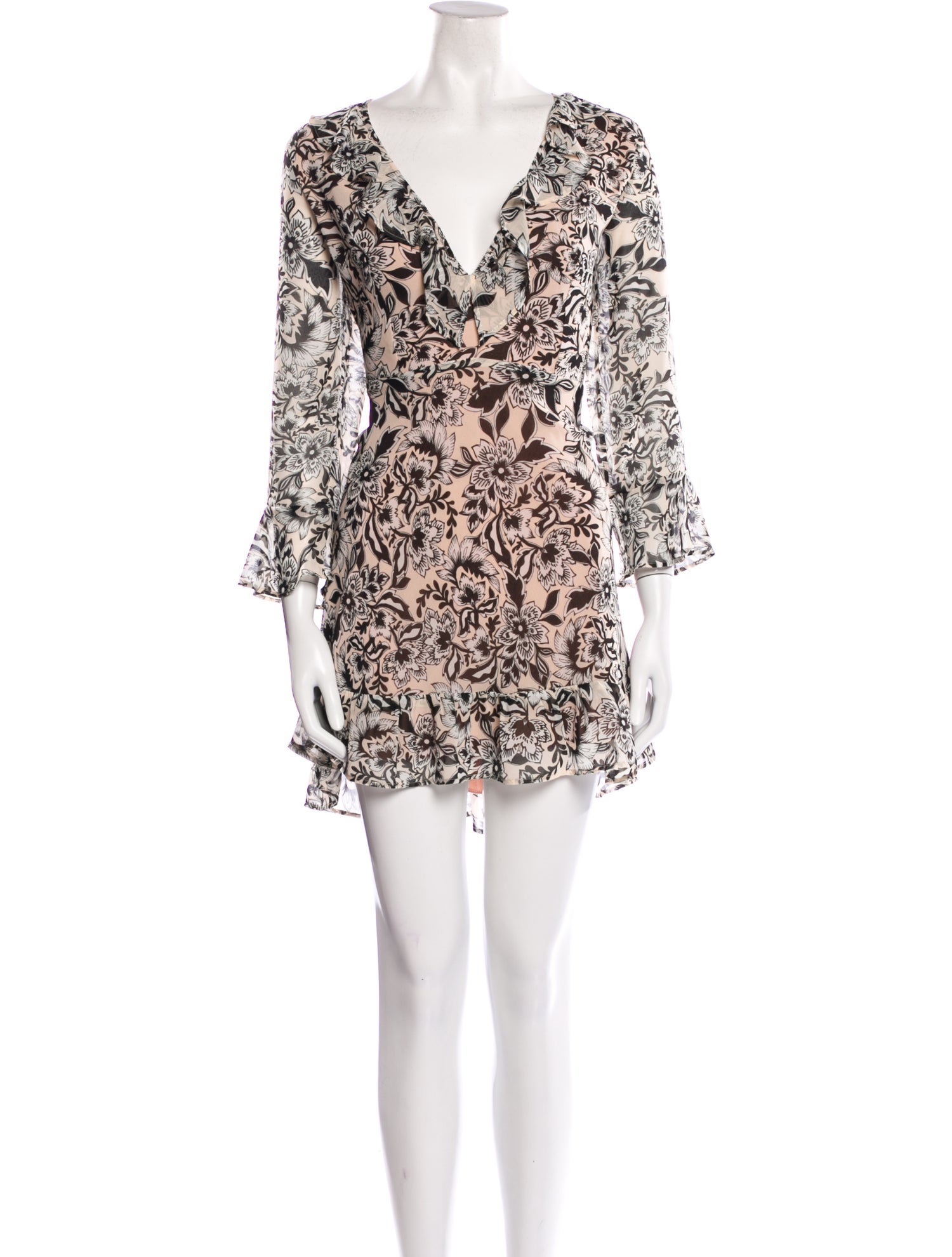 For Love & Lemons Printed Mini Dress