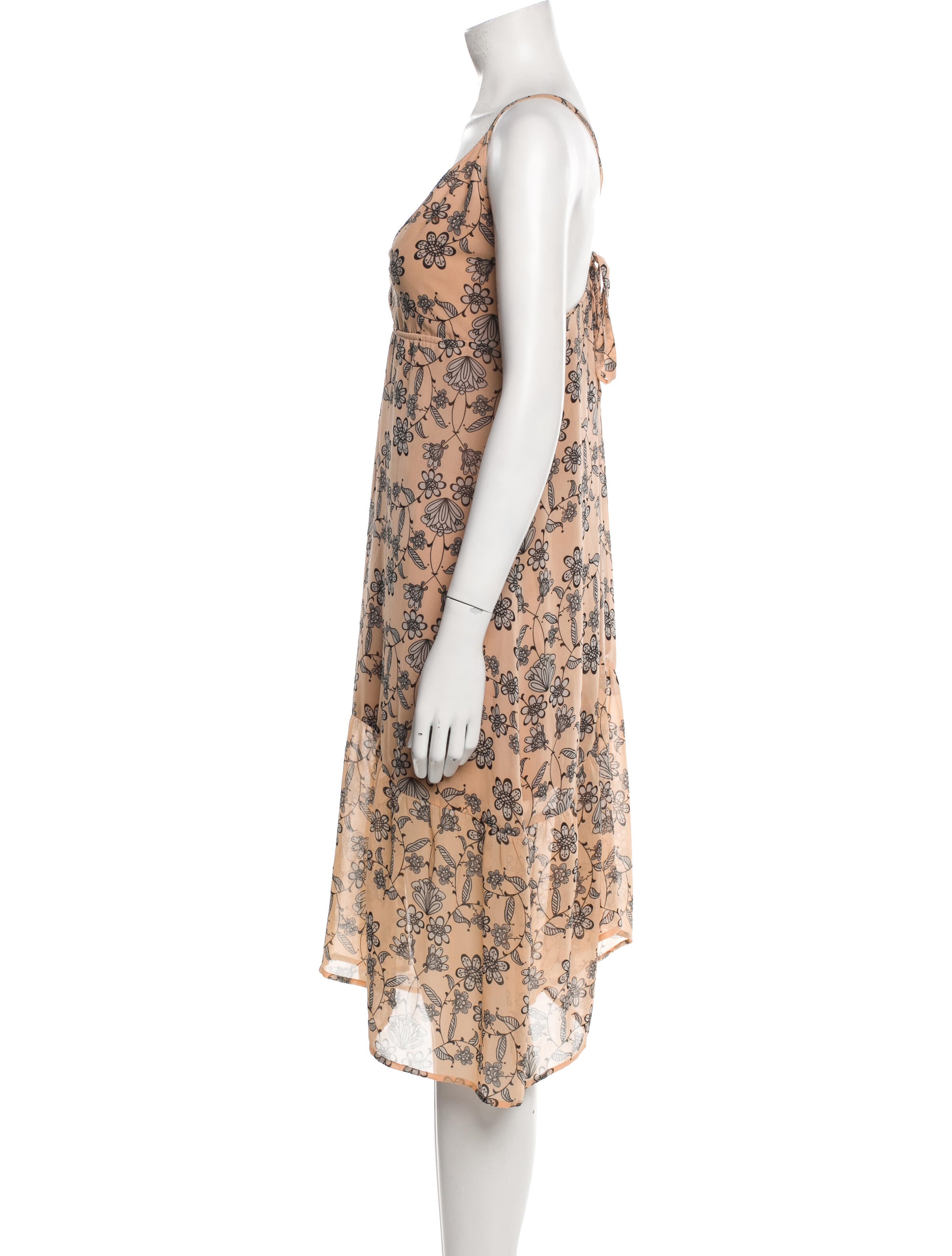 For Love & Lemons Floral Print Knee-Length Dress