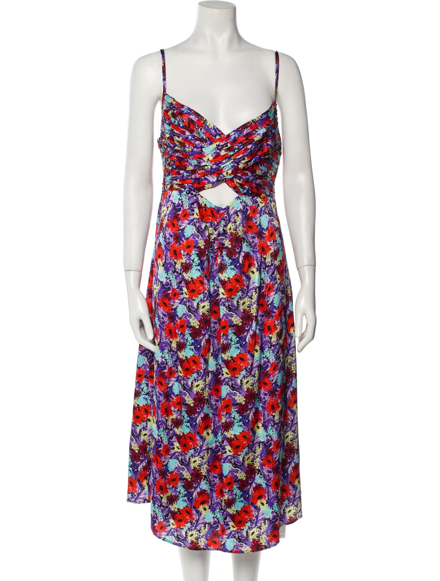For Love & Lemons Floral Print Midi Length Dress