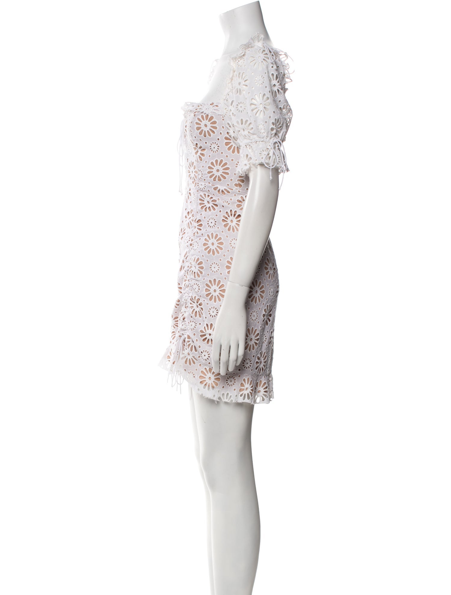 For Love & Lemons Lace Pattern Mini Dress