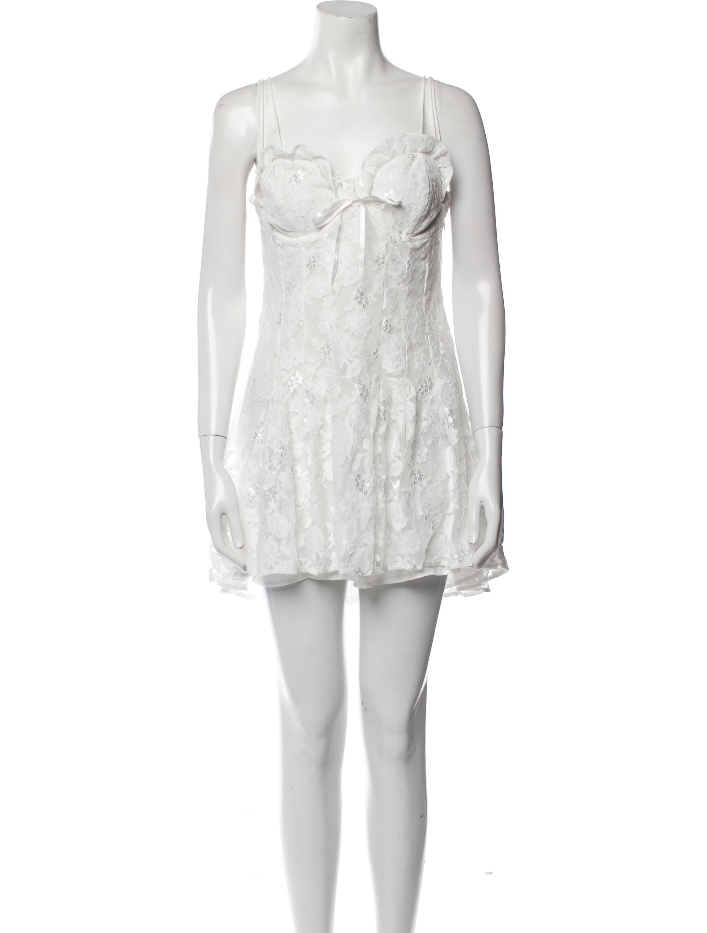 For Love & Lemons Square Neckline Mini Dress