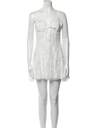 For Love & Lemons Square Neckline Mini Dress