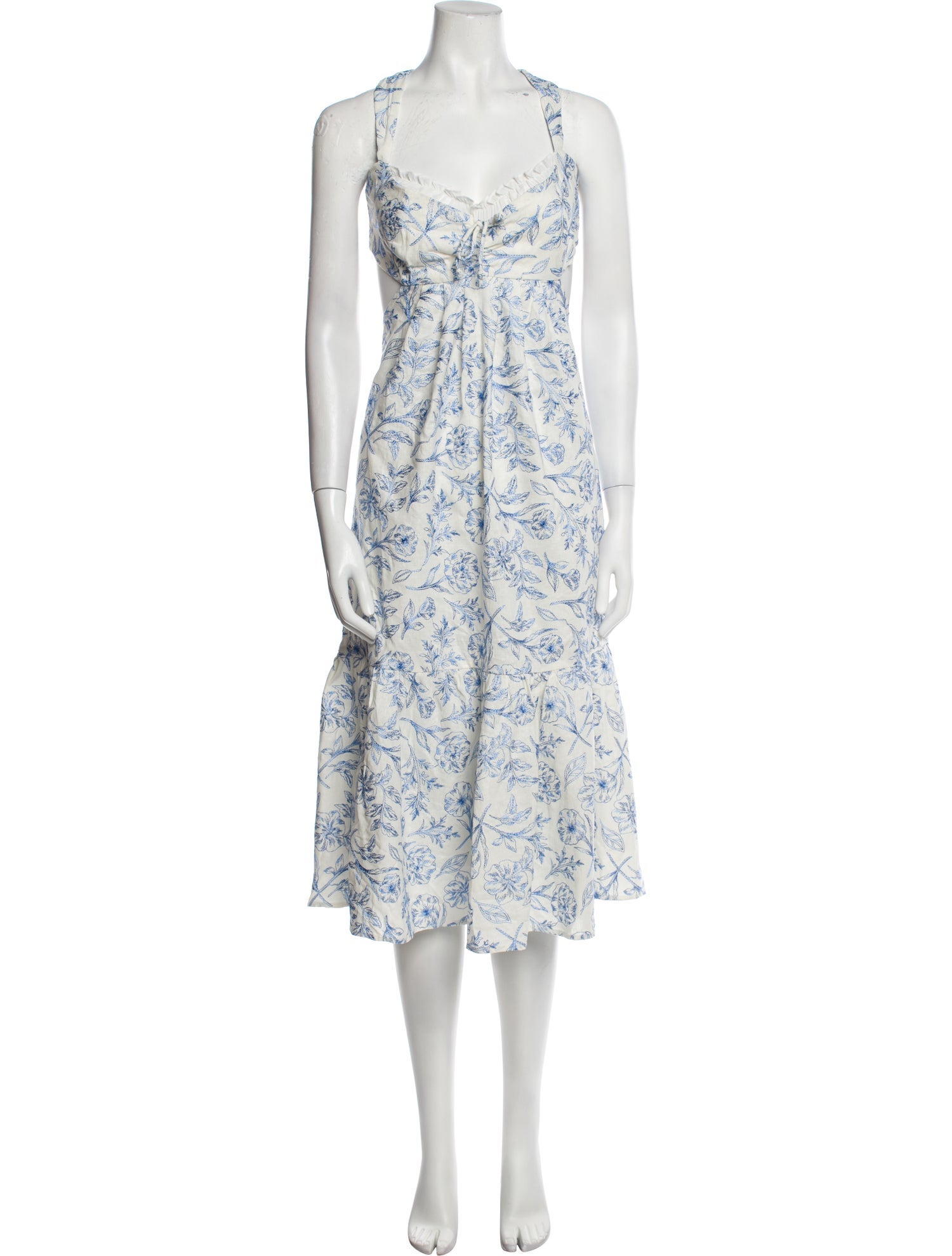 For Love & Lemons Printed Midi Length Dress