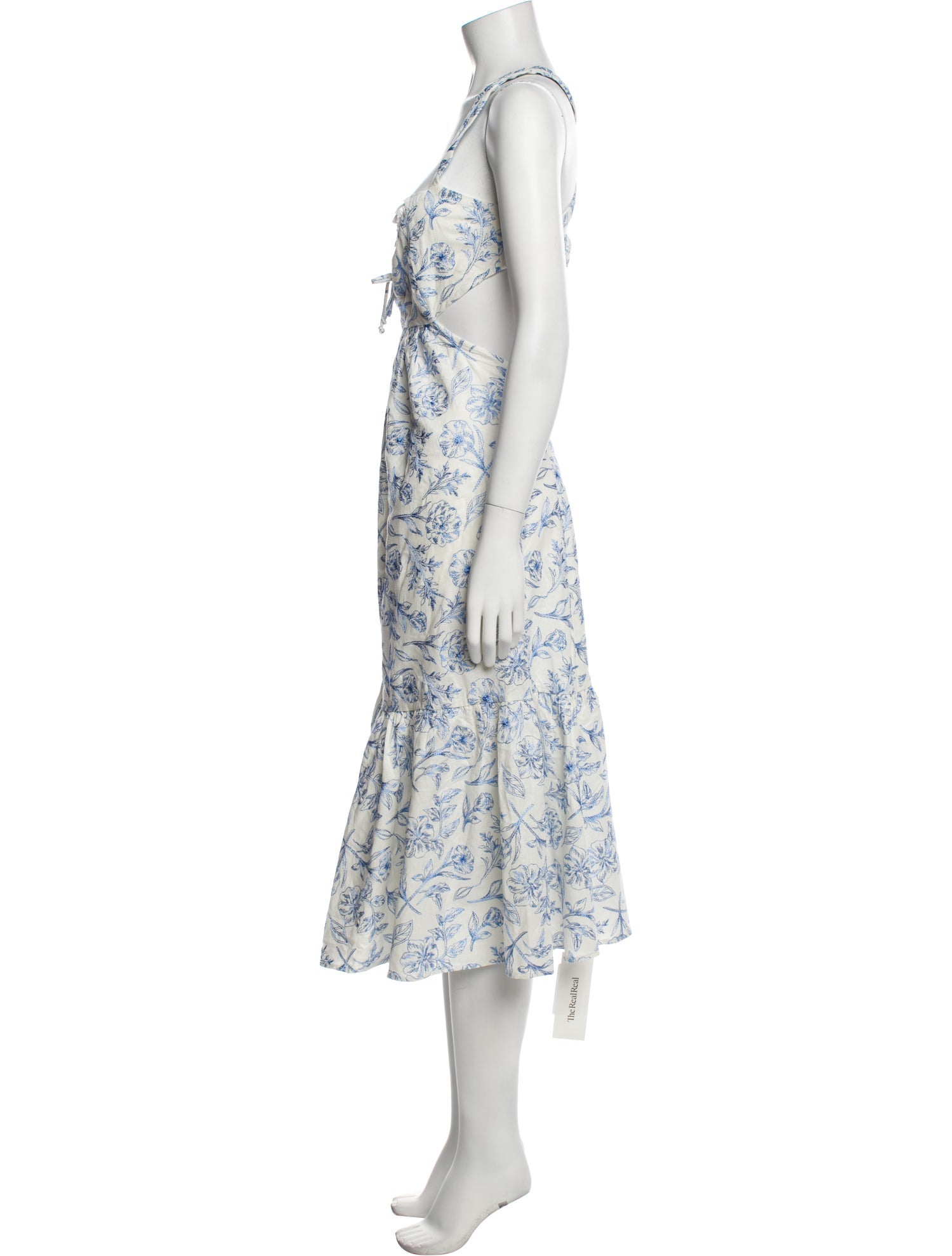 For Love & Lemons Printed Midi Length Dress