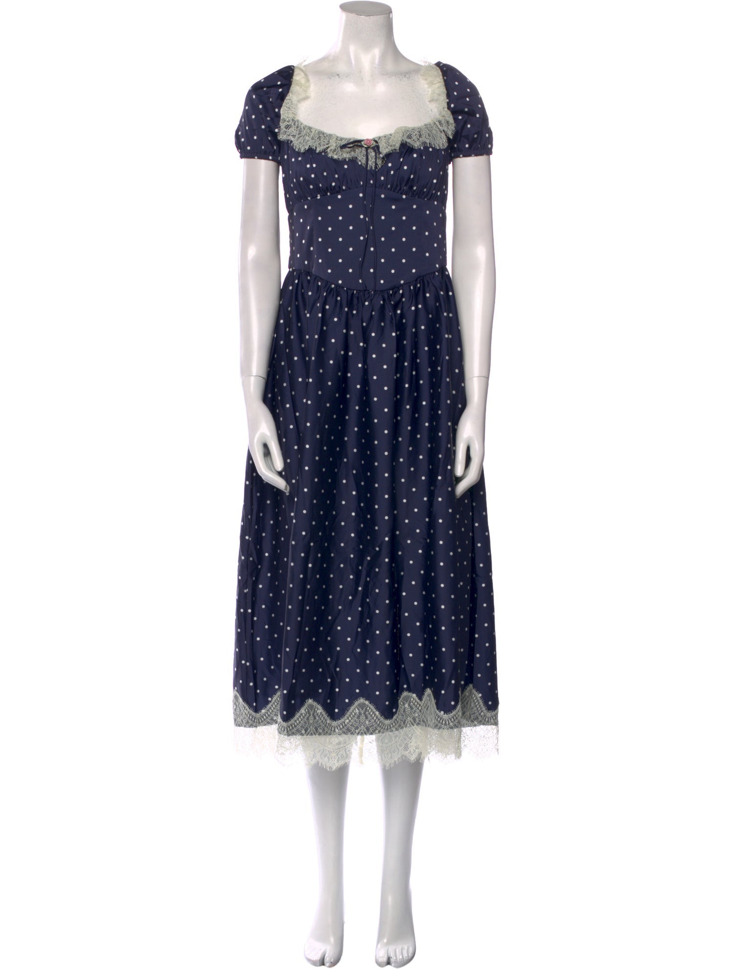 Midi dress - ELLIE LOVE DOT blue black - Bold heart print main image 0
