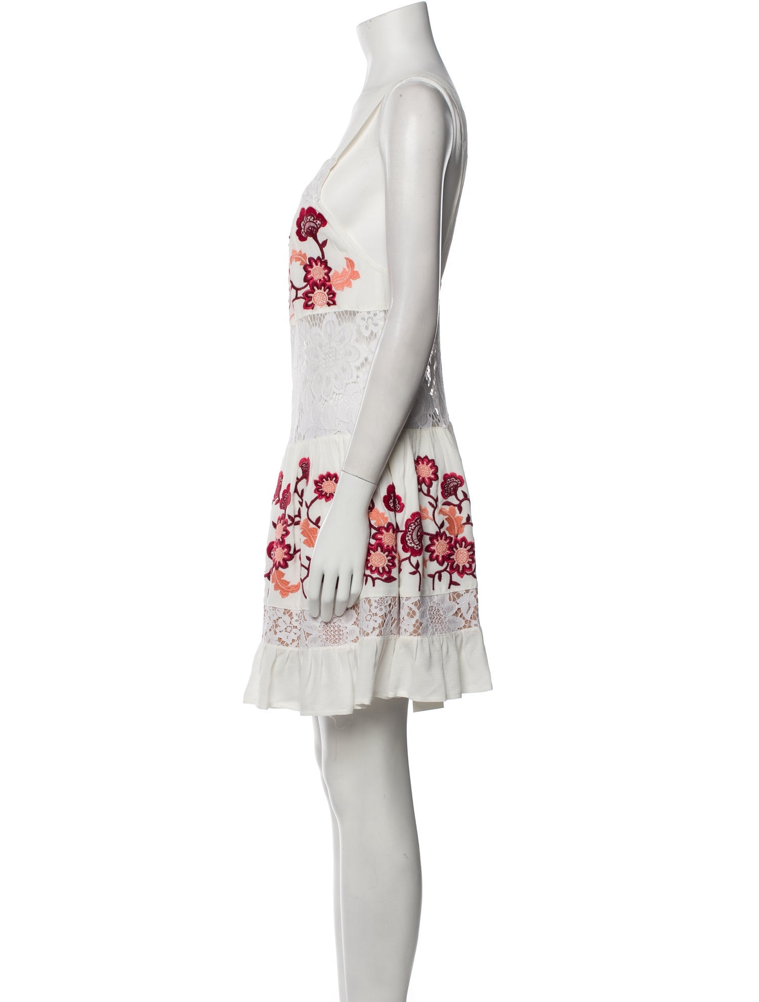 For Love & Lemons Floral Print Mini Dress