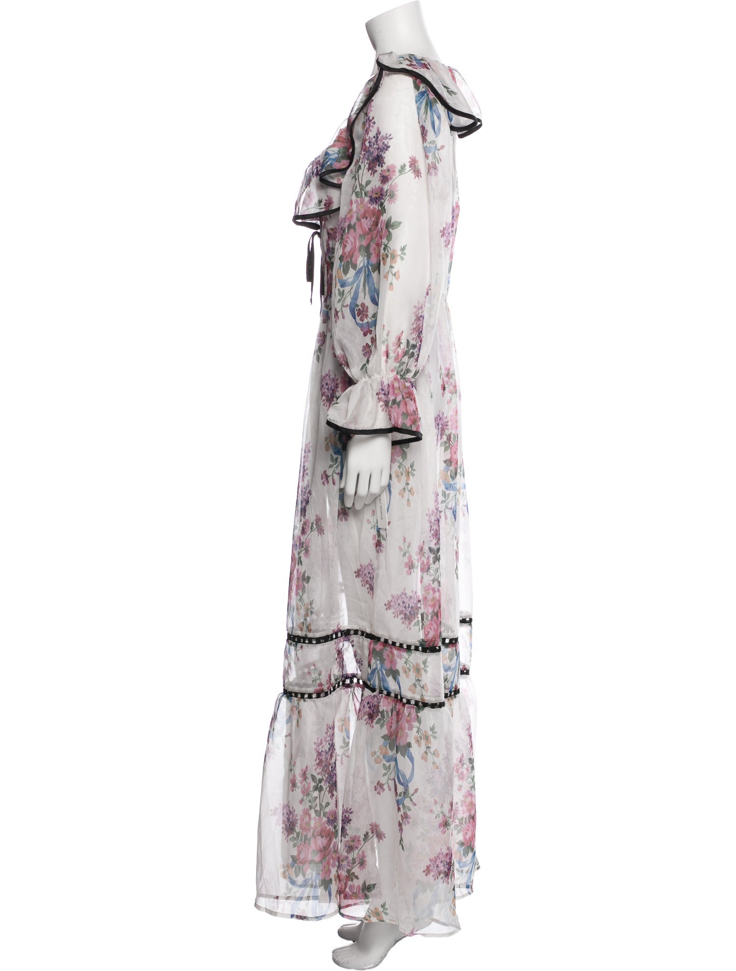 For Love & Lemons Floral Print Long Dress