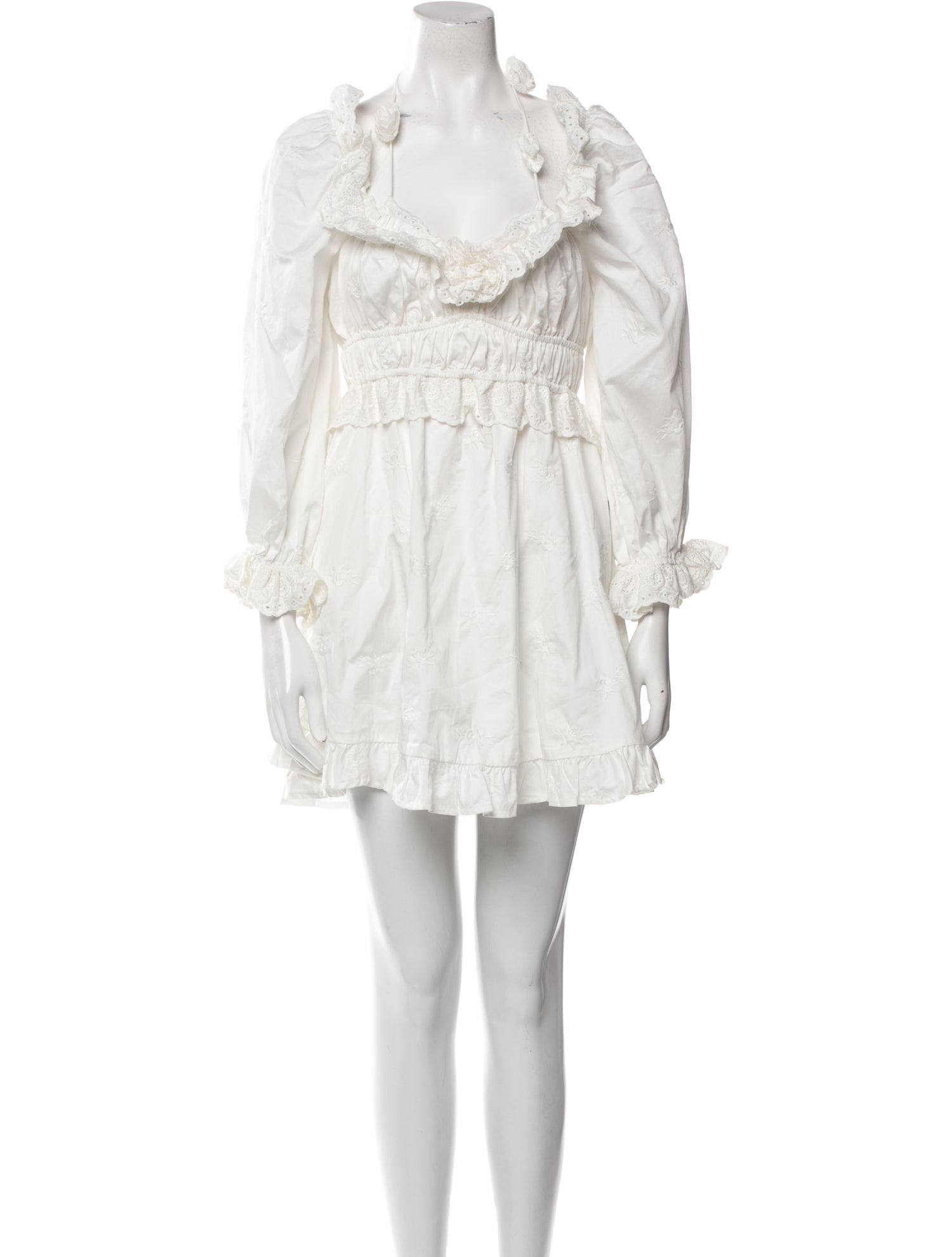 For Love & Lemons V-Neck Mini Dress