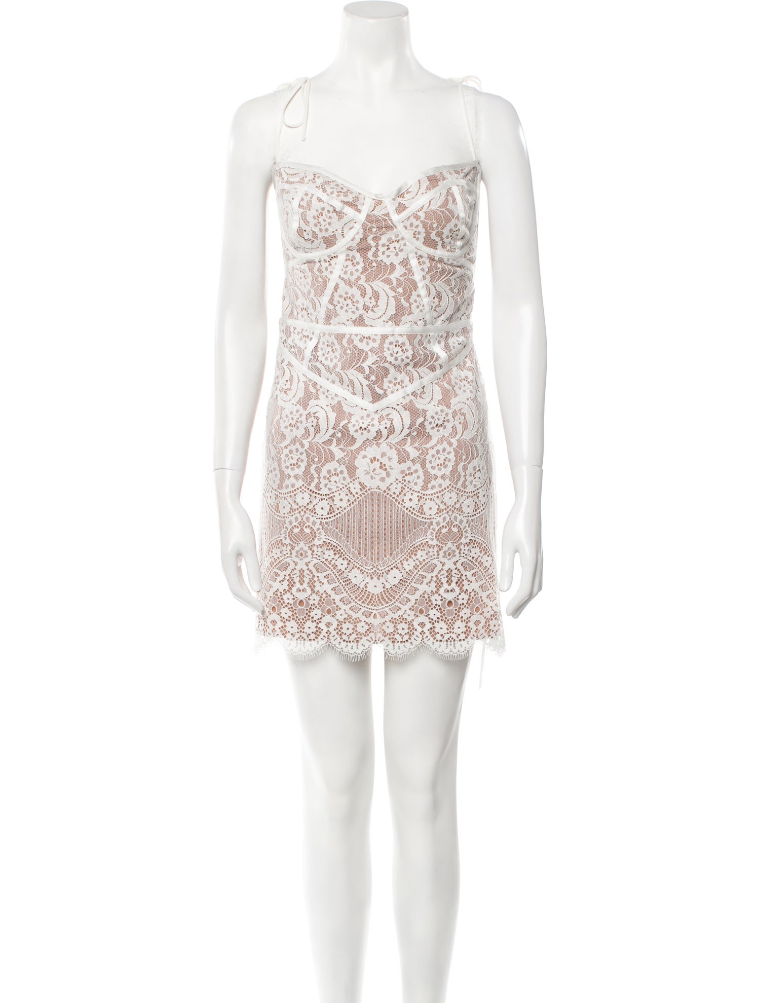 For Love & Lemons Lace Pattern Mini Dress