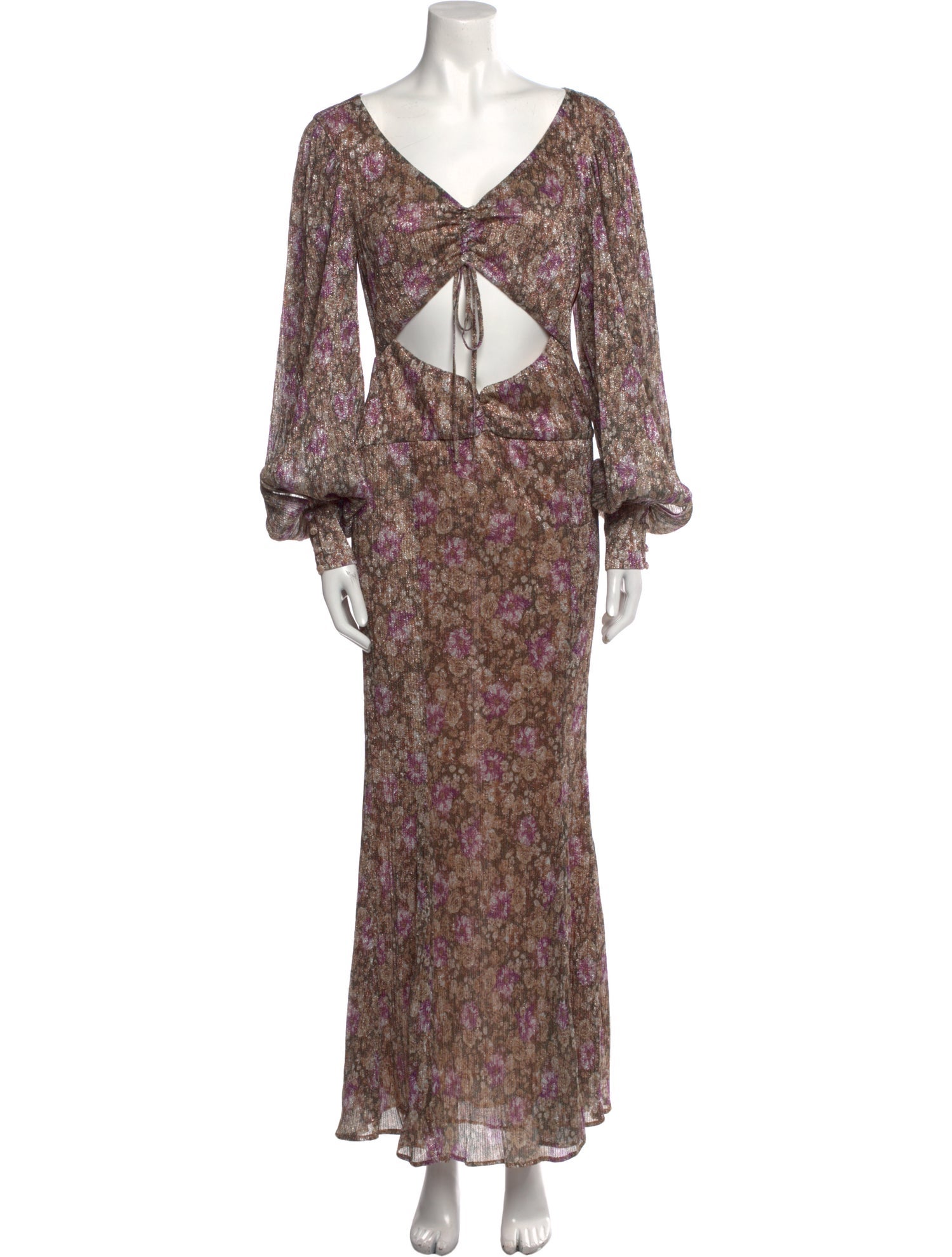 For Love & Lemons Floral Print Long Dress