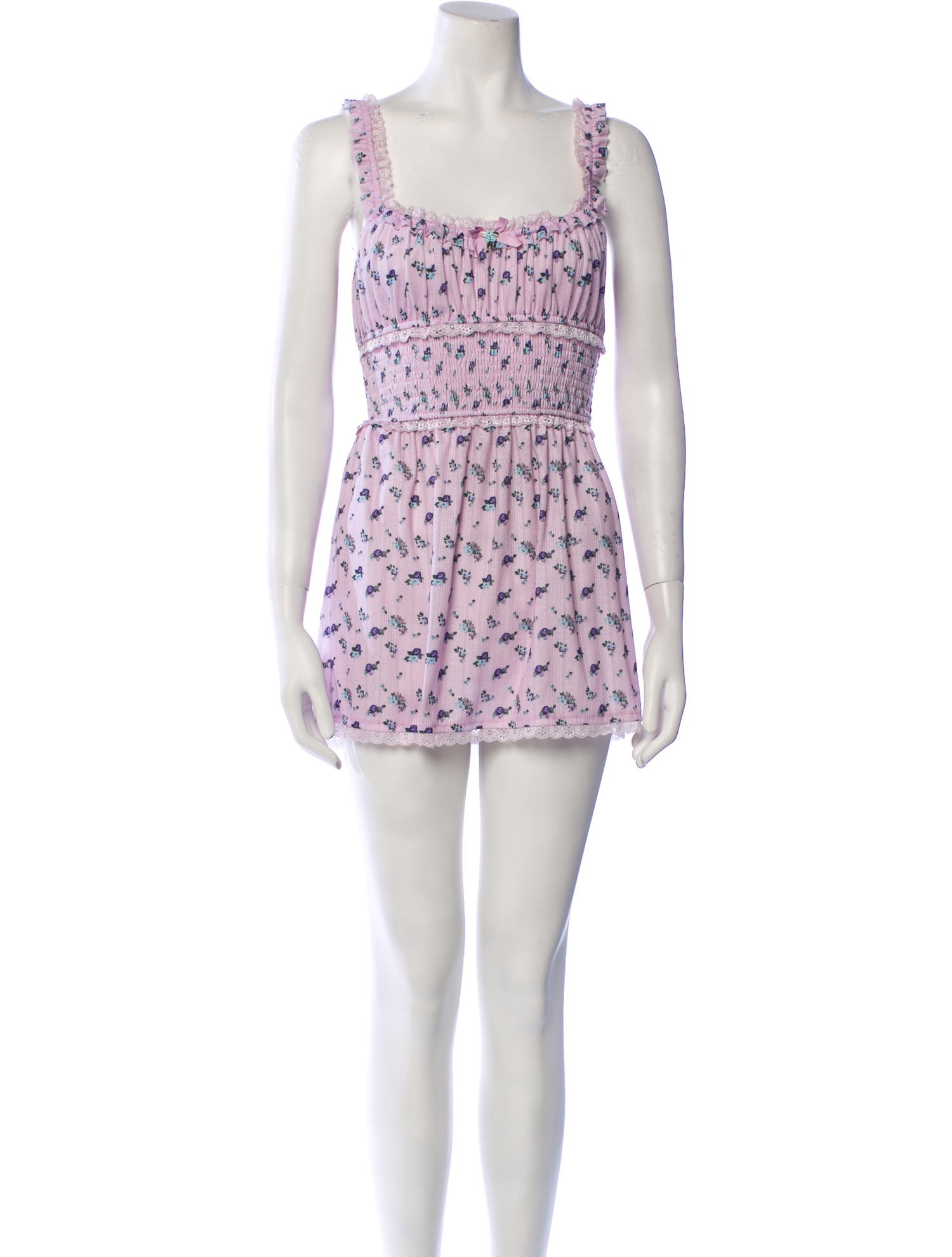 For Love & Lemons Floral Print Mini Dress