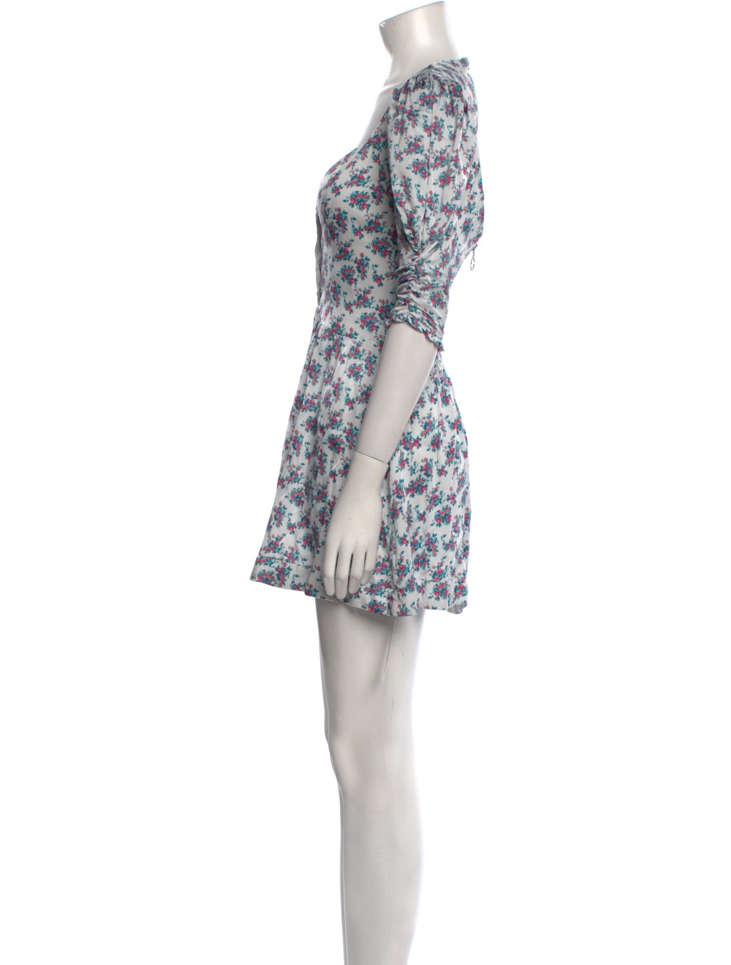 For Love & Lemons Floral Print Mini Dress