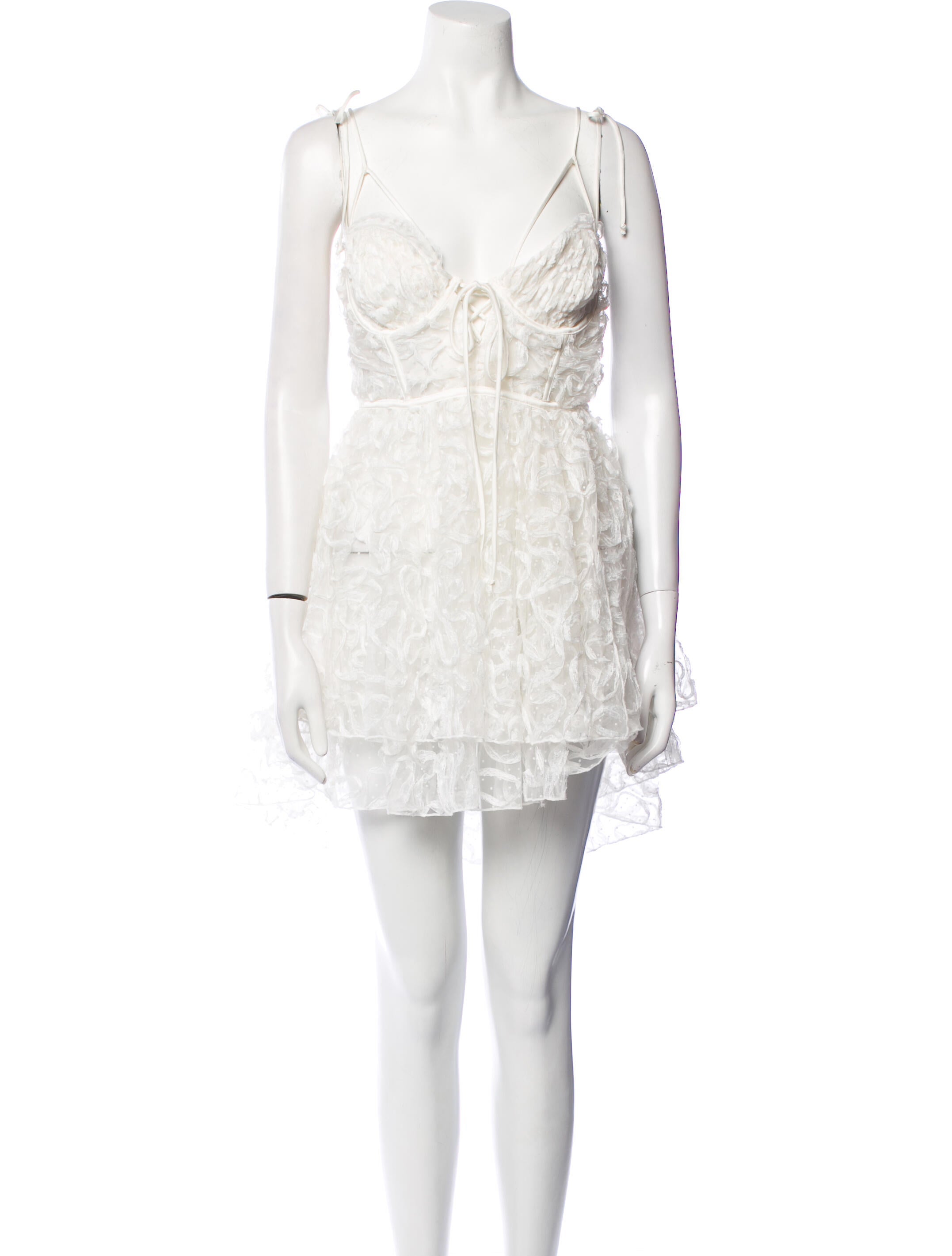For Love & Lemons V-Neck Mini Dress